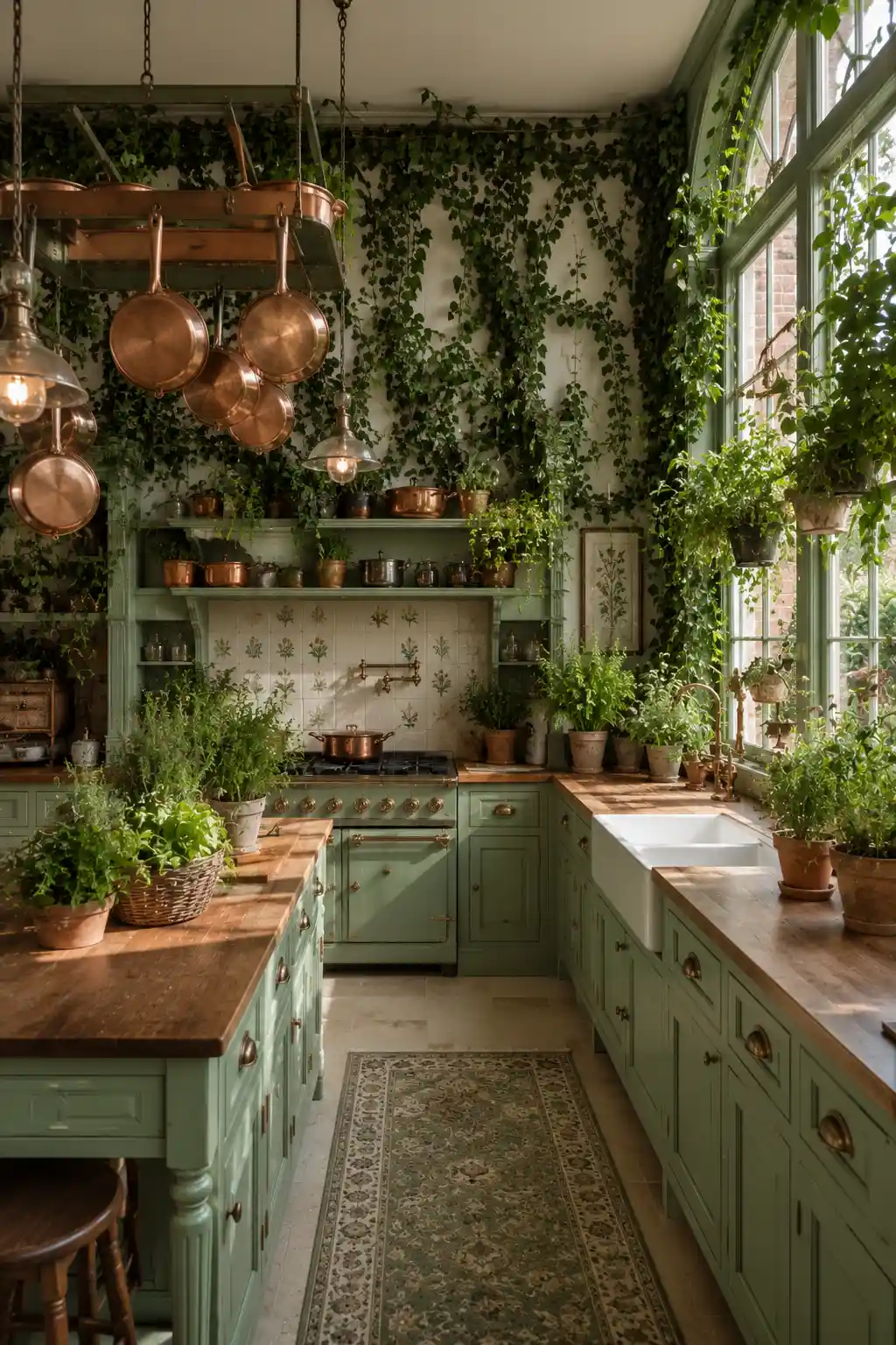 Botanical Mint and Copper Whimsy