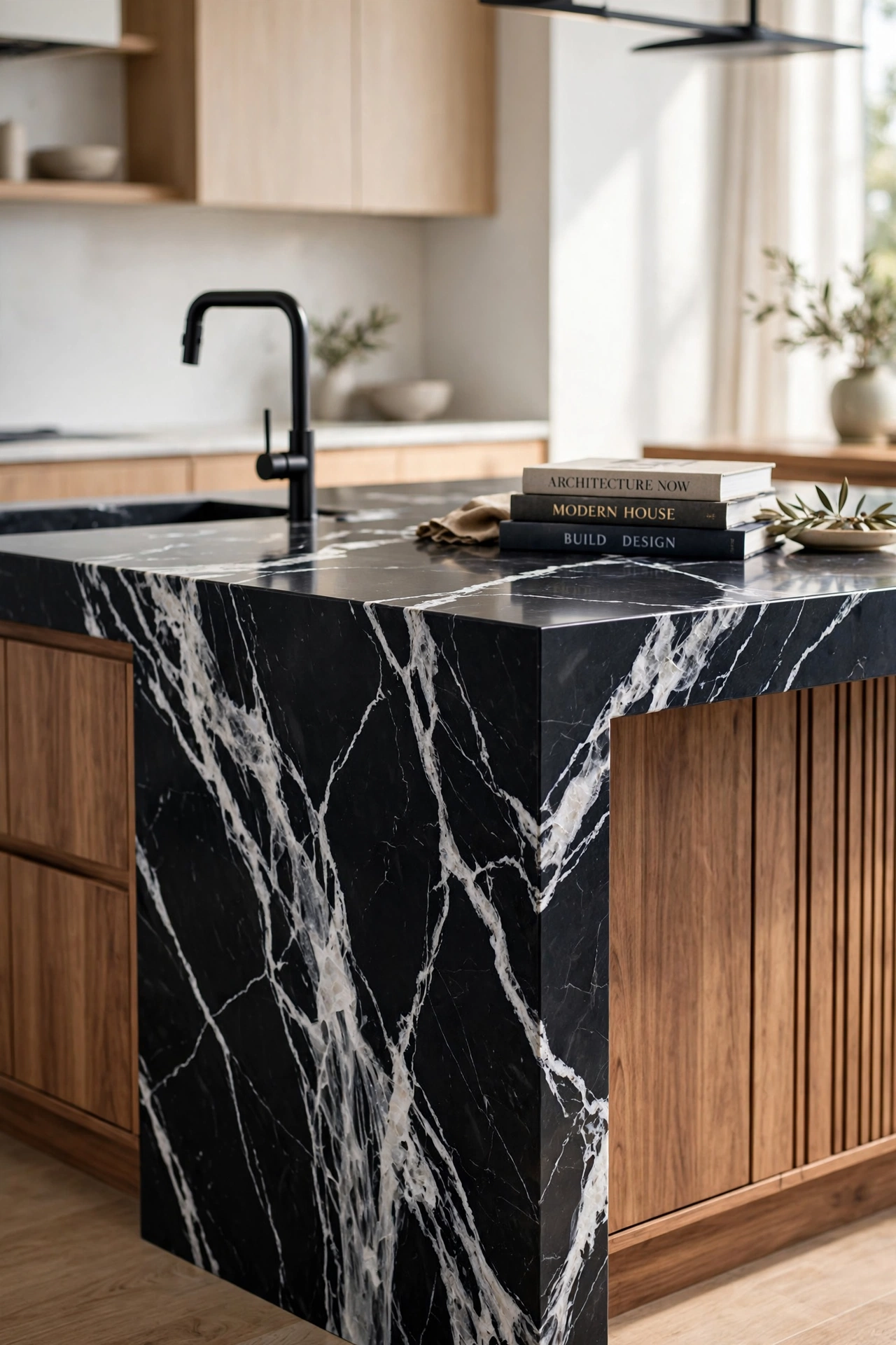 Sleek Waterfall Countertops