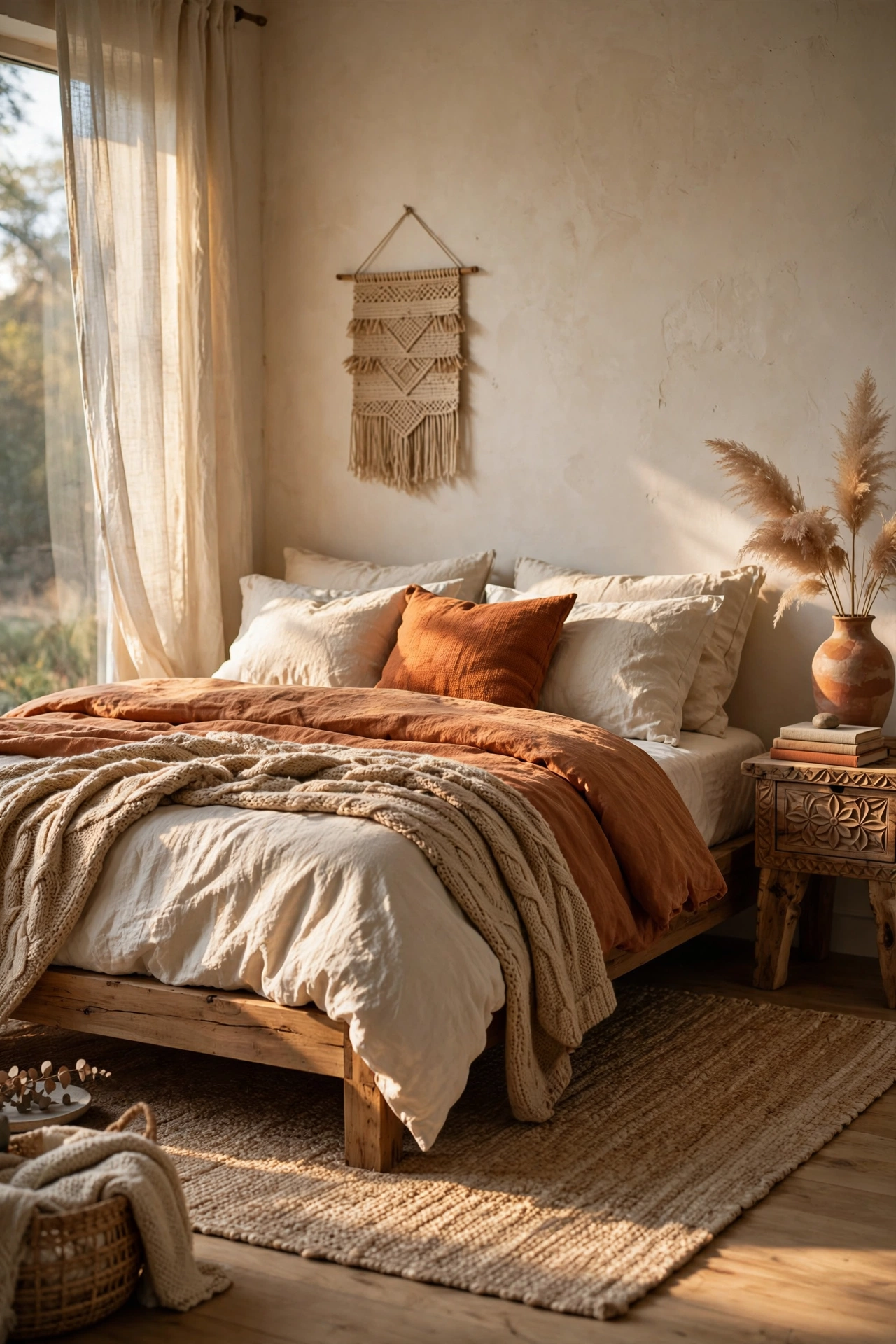 Terracotta Tones and Creamy Linens