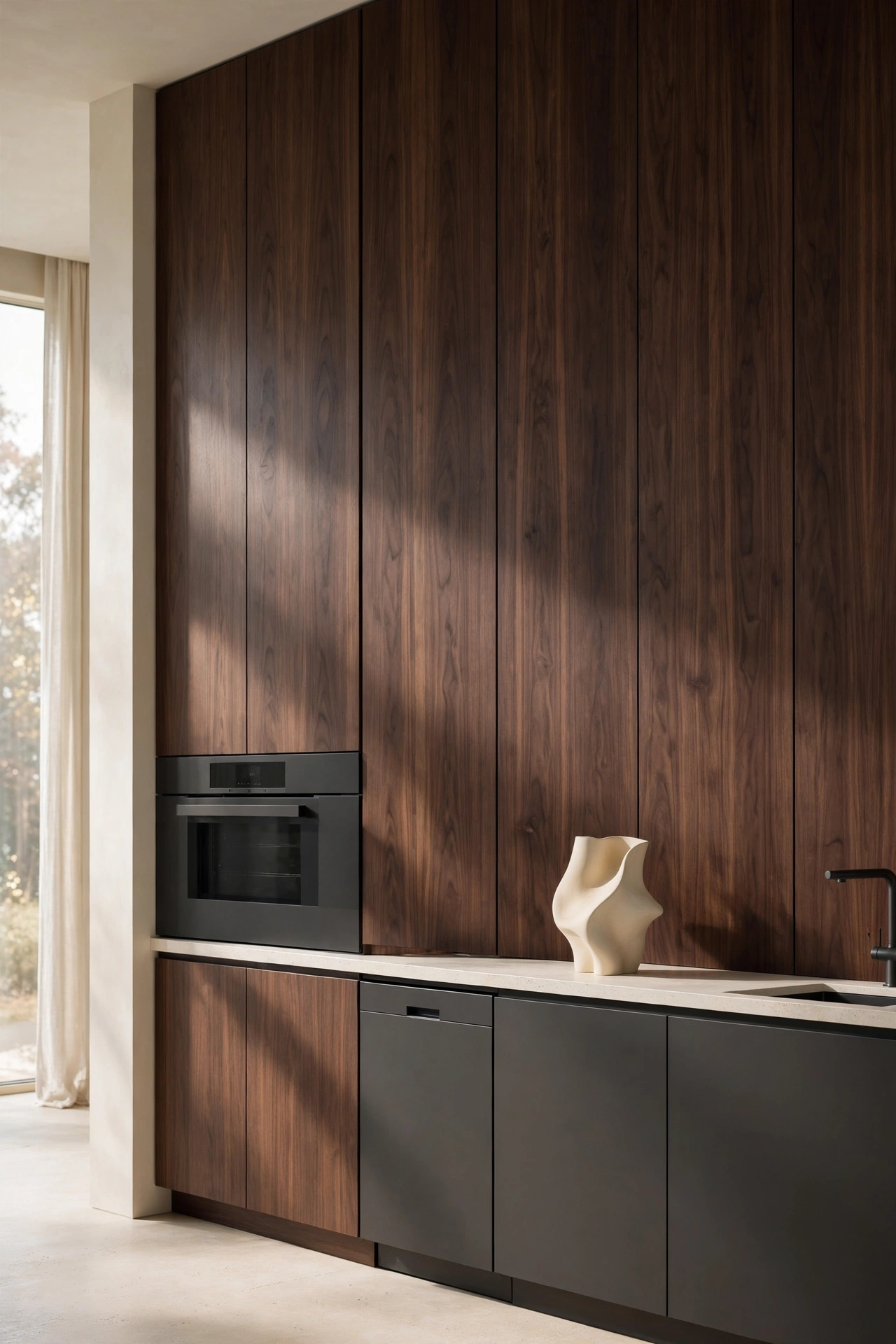 Moody Sophistication with Dark Walnut and Matte Black