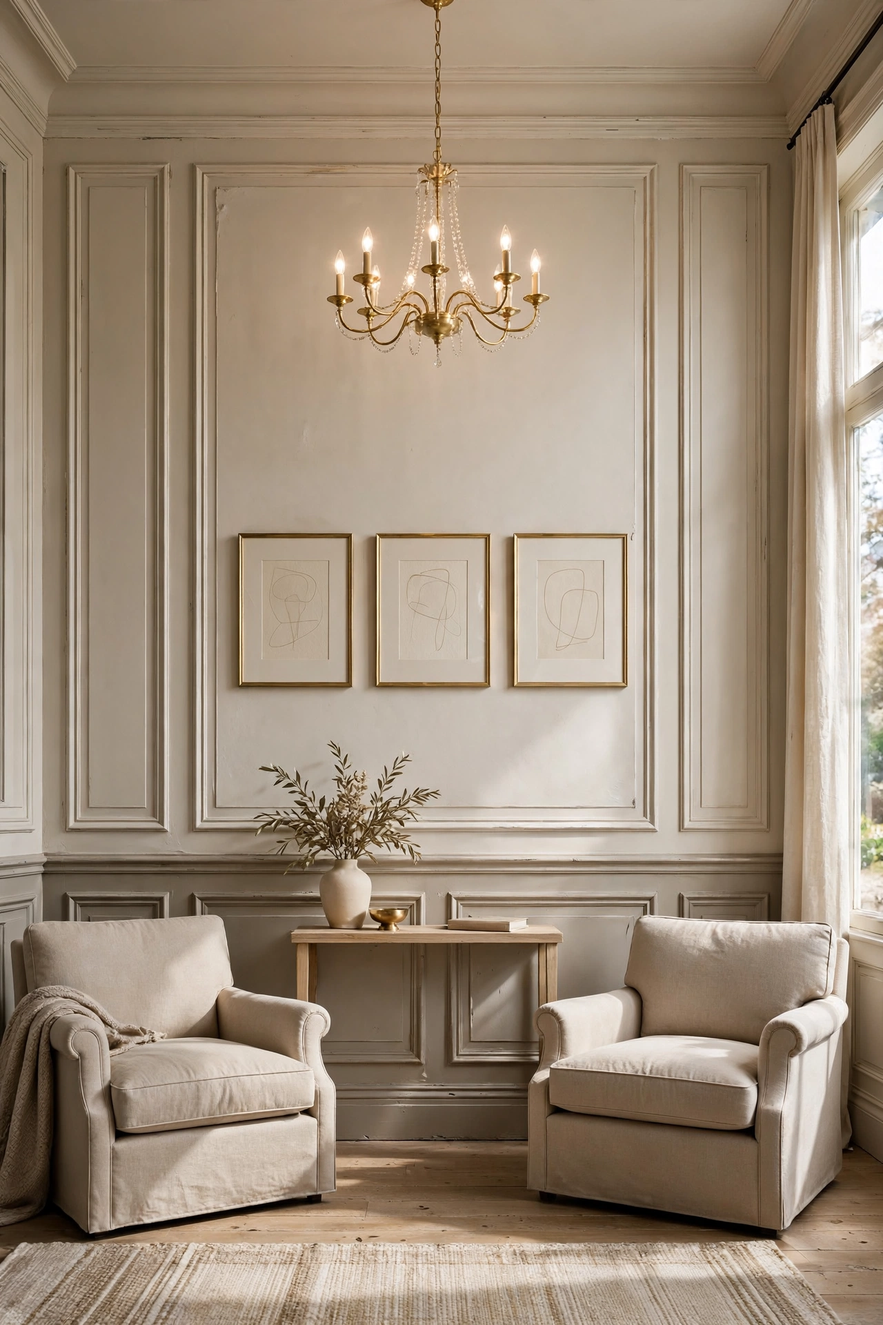 Tonal Architectural Depth with Wall Molding