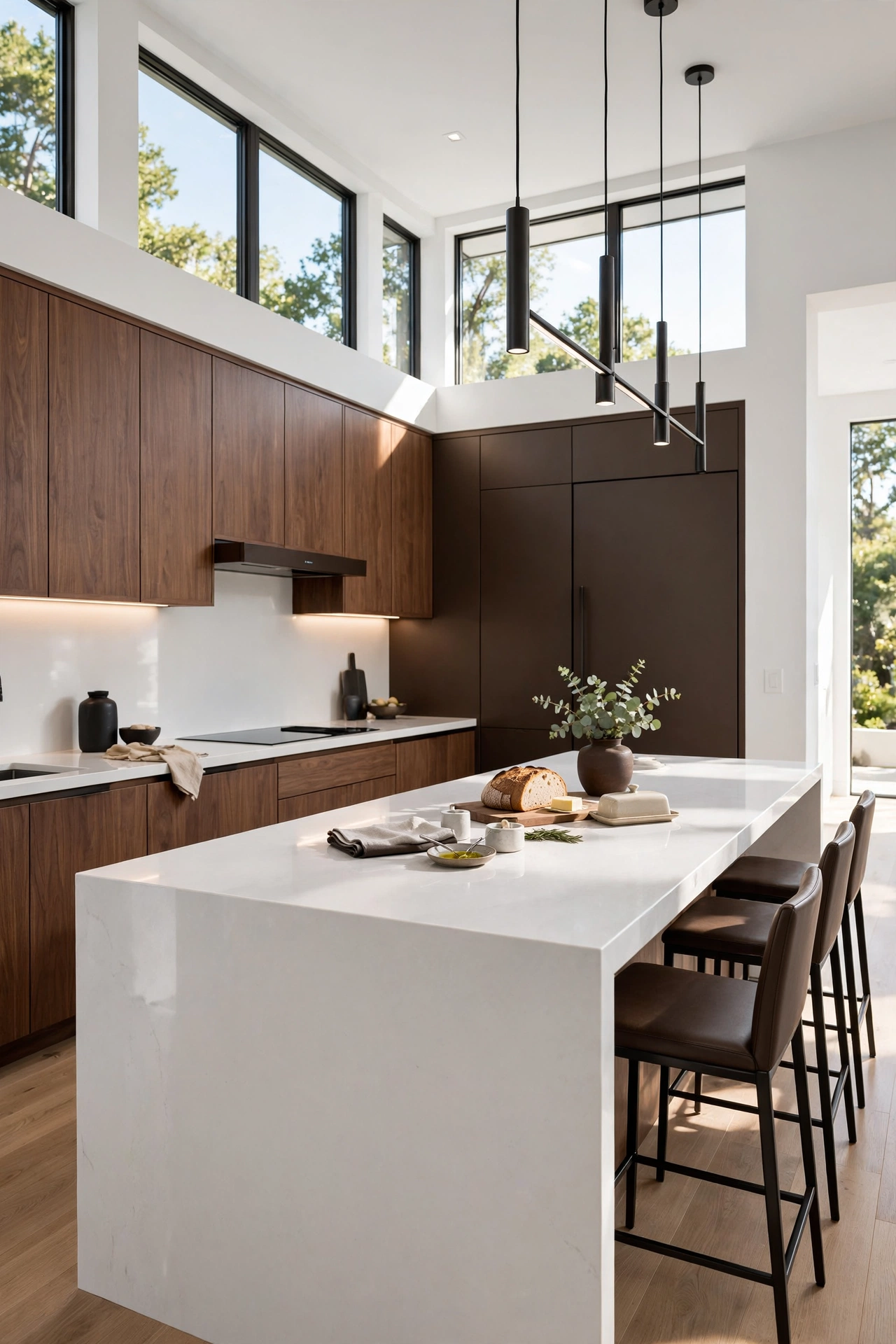 Modern Edge: Wood and Quartz Pairing