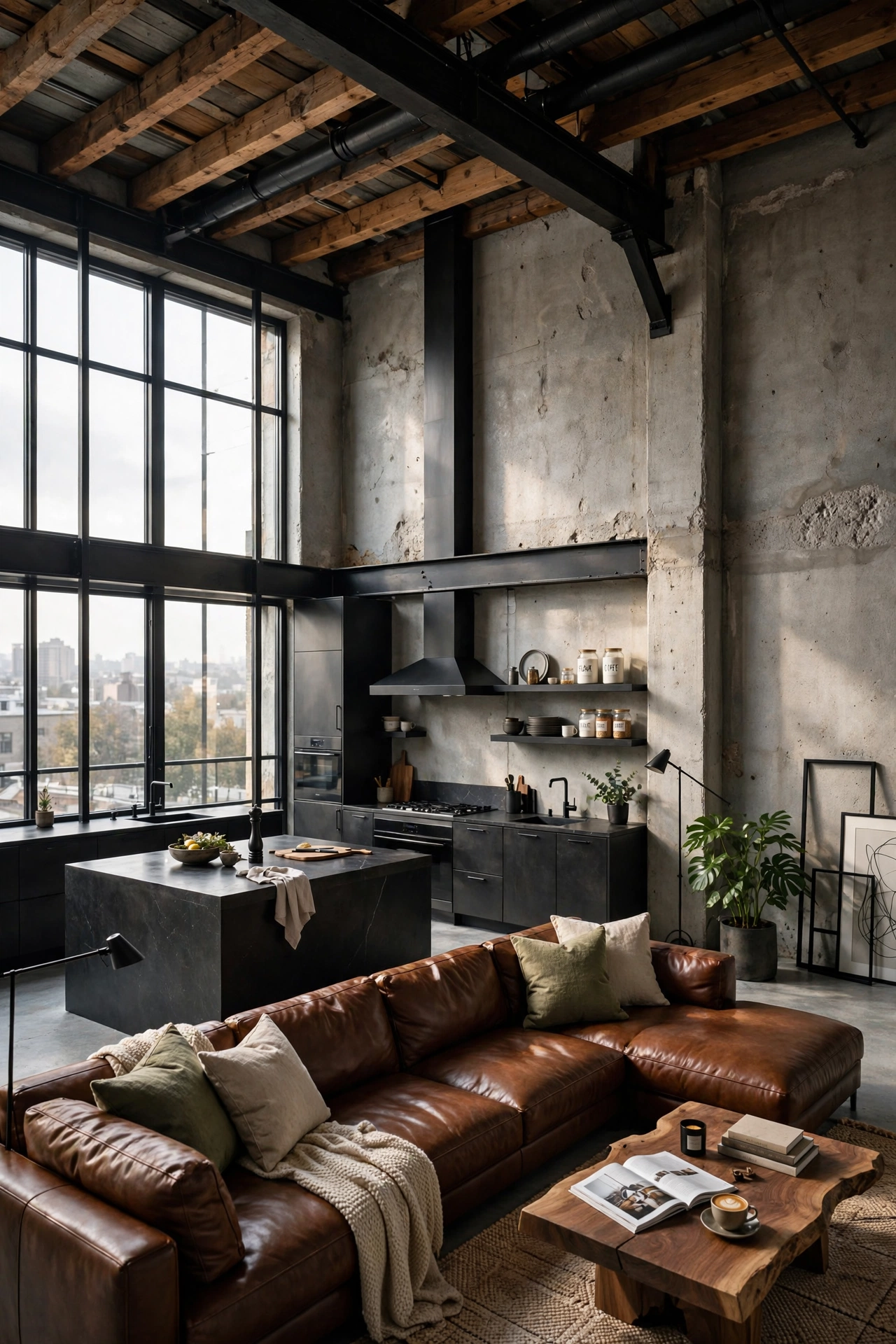 Refined Industrial Loft Vibe