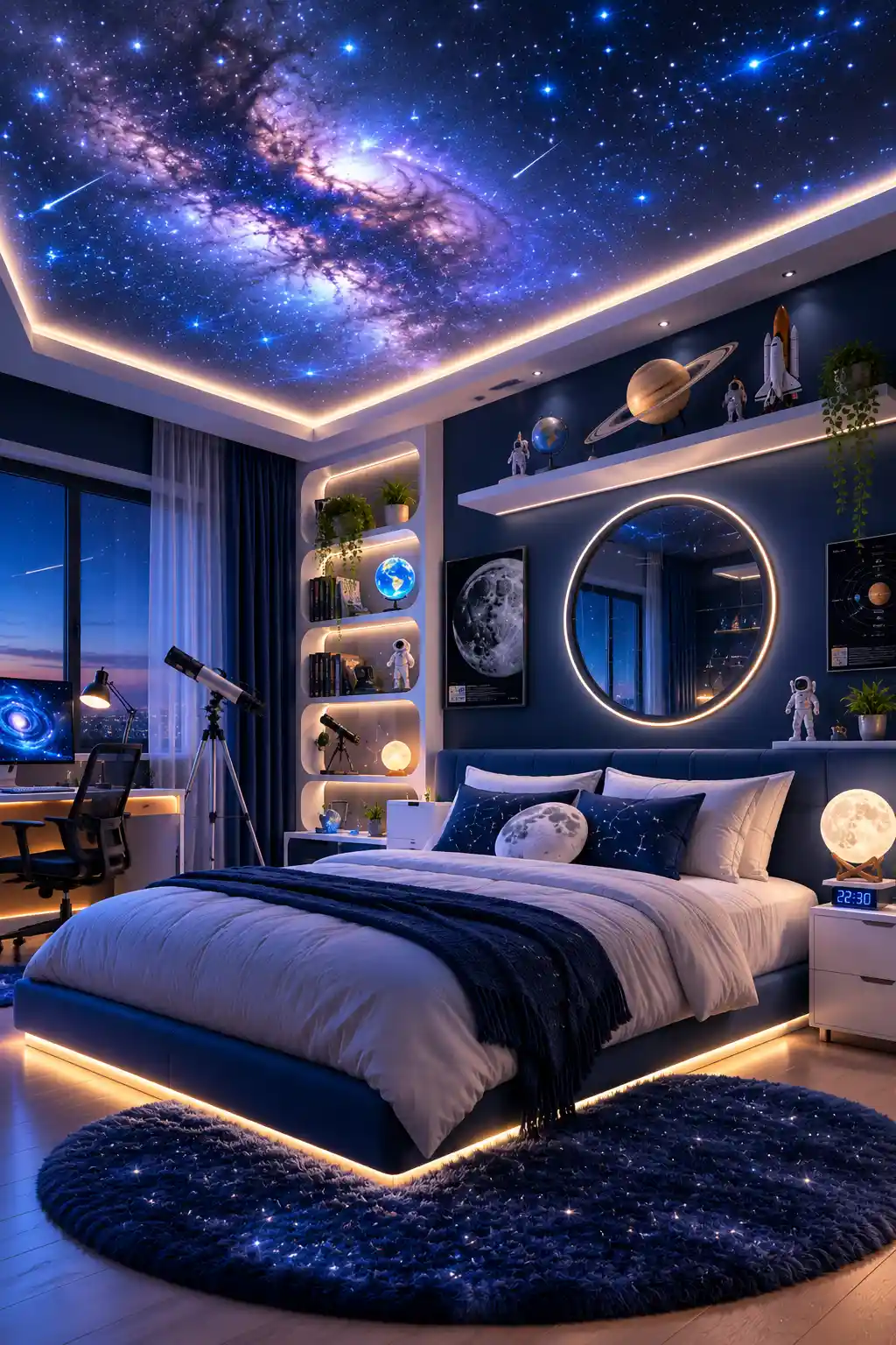 Serene Celestial Observatory Bedroom