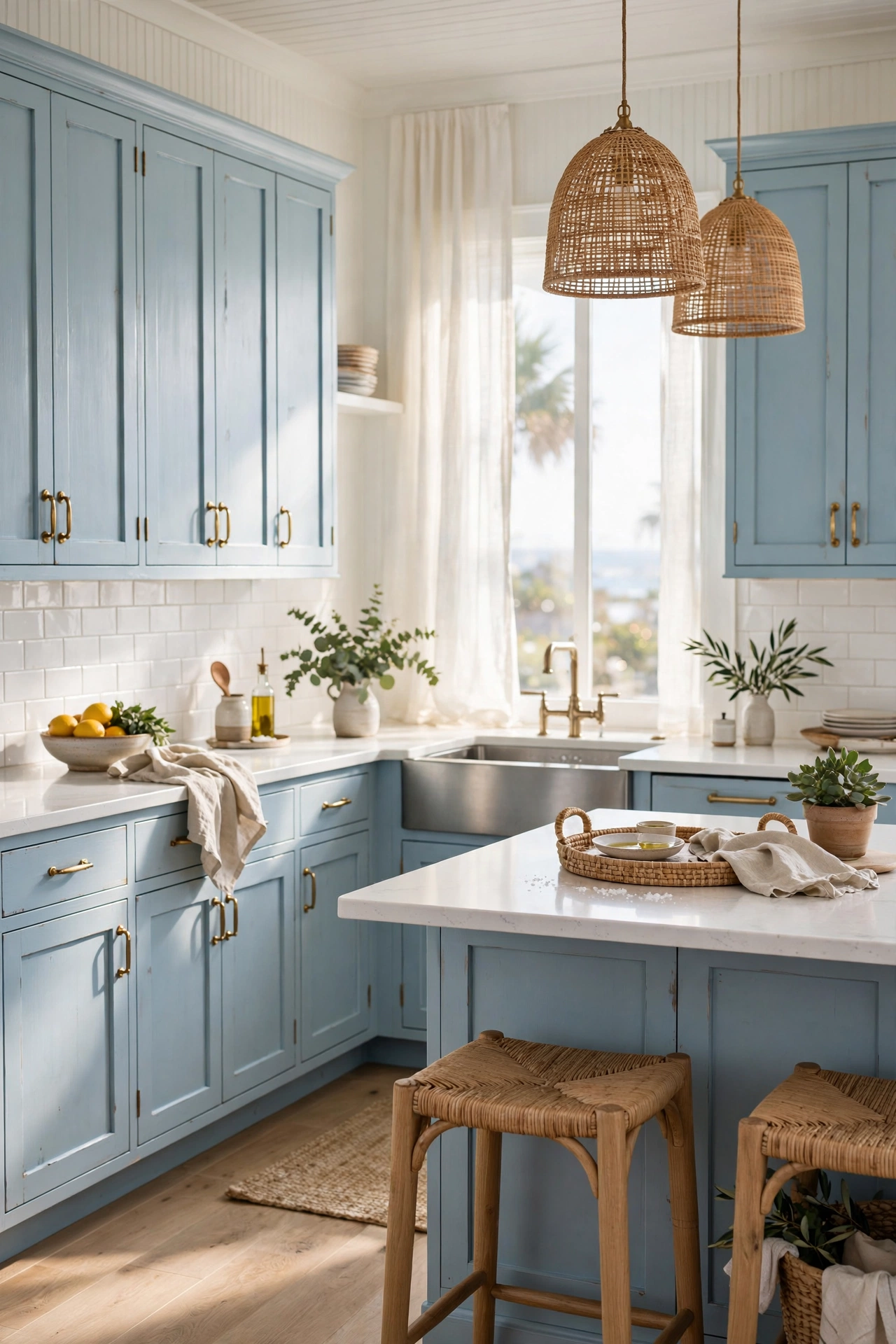 Airy Coastal Vibes with Soft Sky Blue