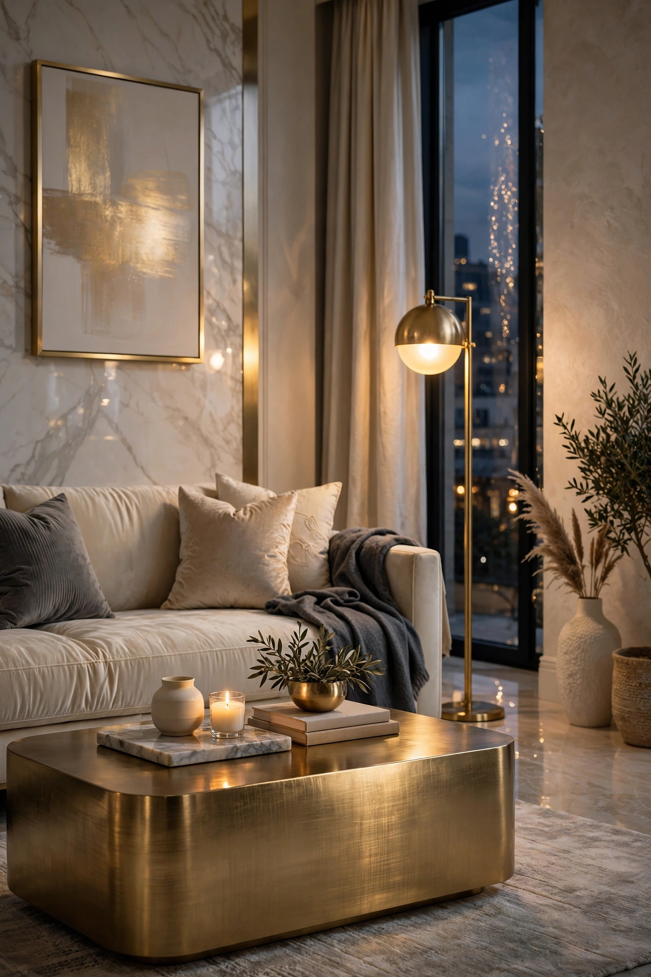 Subtle Metallic Accents for a Touch of Glamour