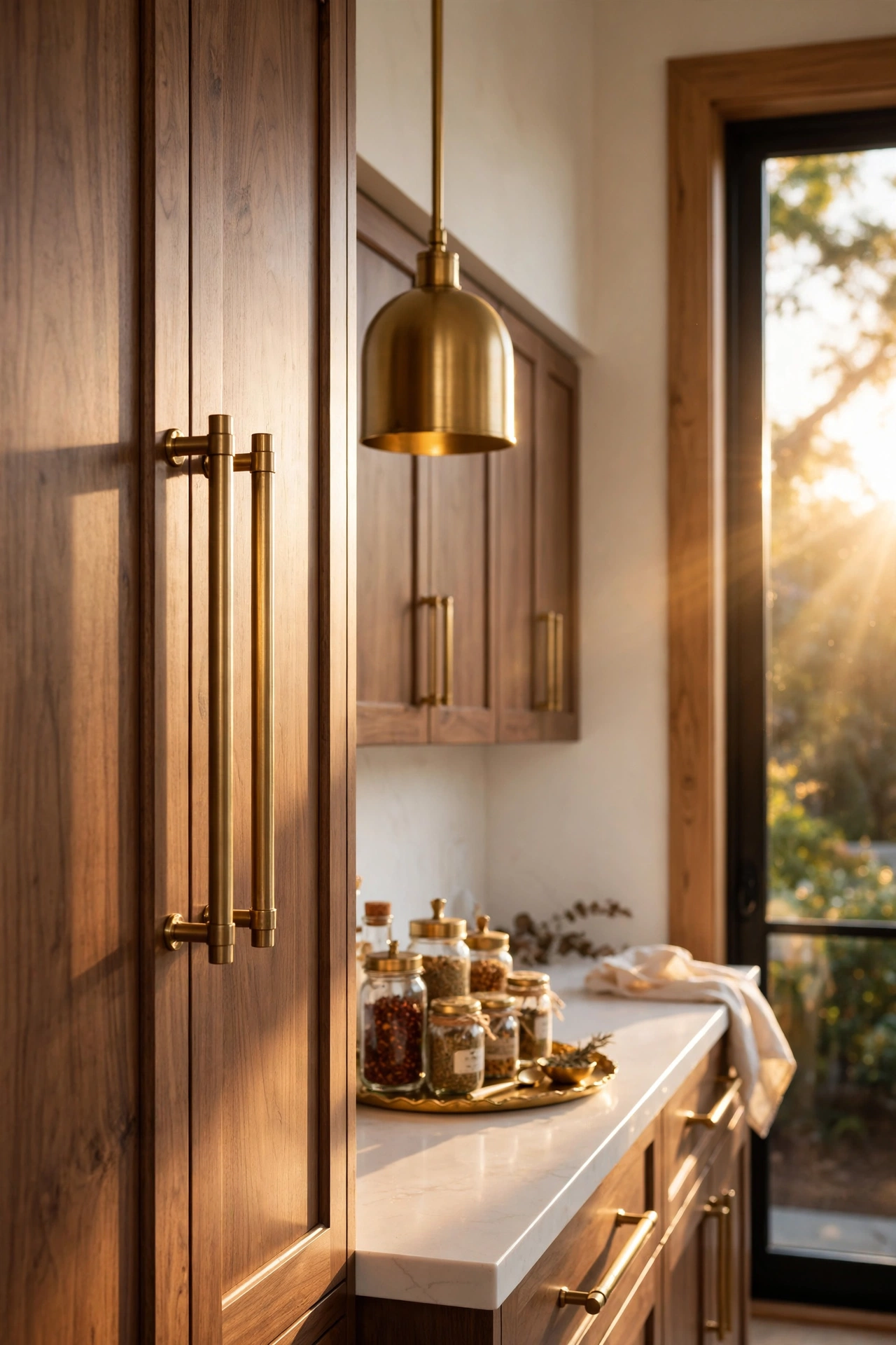 Adding Radiance with Walnut and Brushed Brass Accents
