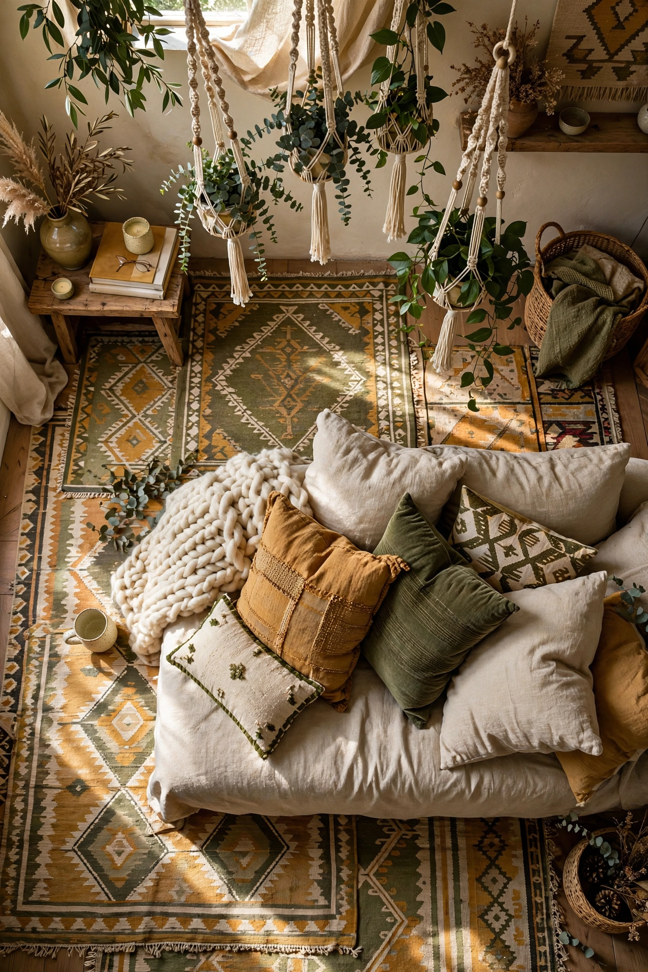 Bohemian Layered Floor Lounging