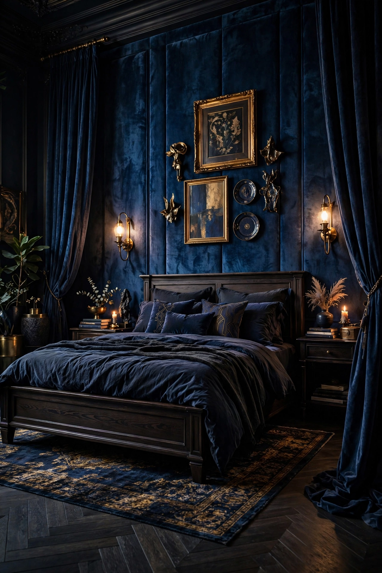 Moody Indigo and Brass Elegance