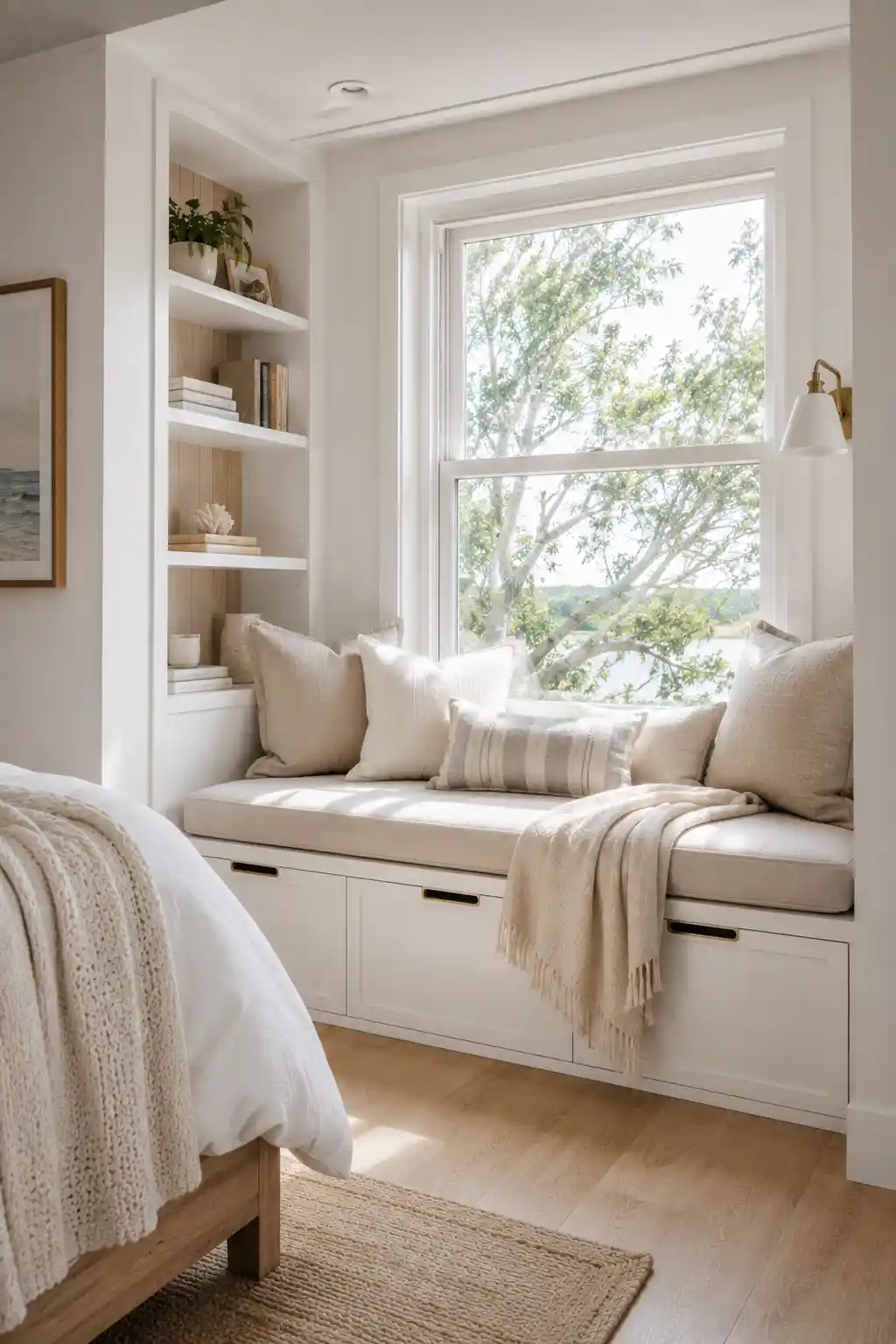 Built-in Window Benches with Hidden Storage