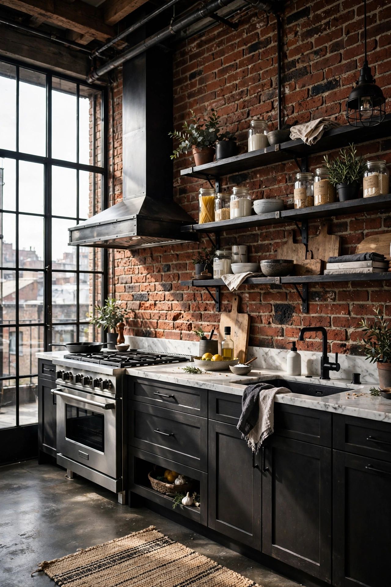Exposed Red Brick Texture