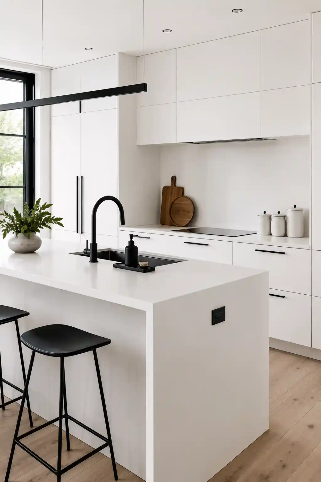 High-Contrast Matte Black Accents