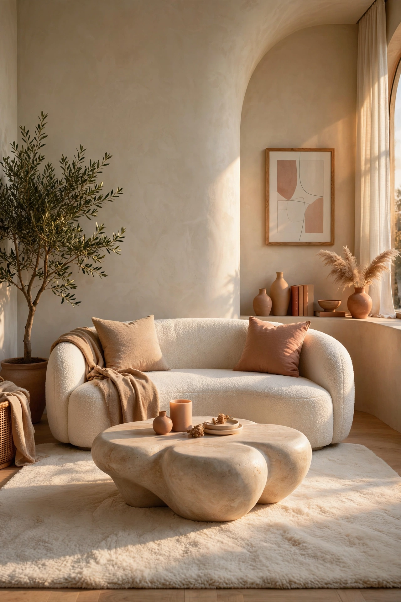 Organic Curved 'Bean' Sofa