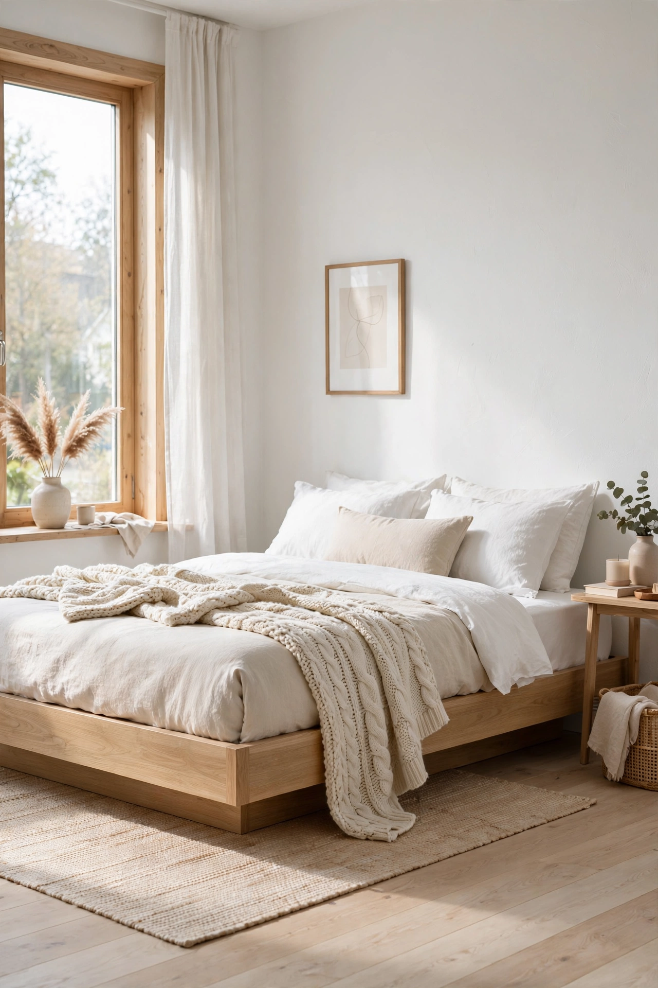 Scandinavian Serenity with Light Oak Bed Frames