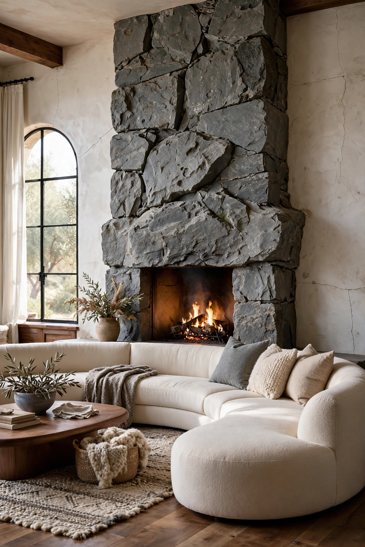 Organic Luxury with Stone Accents