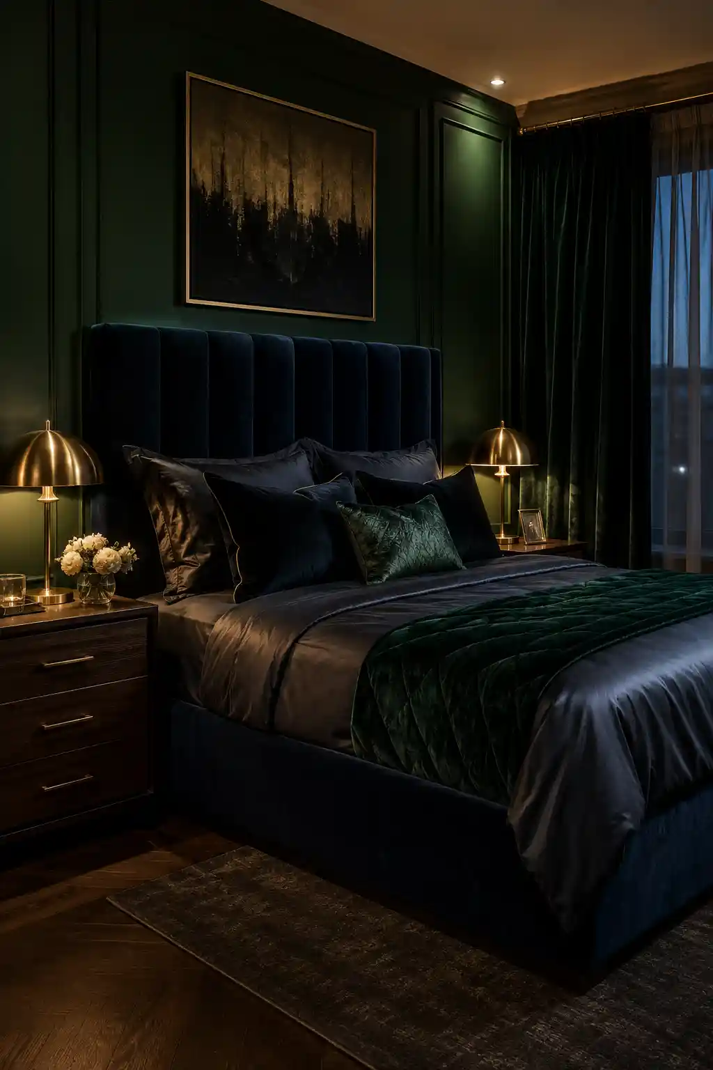 Sophisticated Navy and Emerald Green