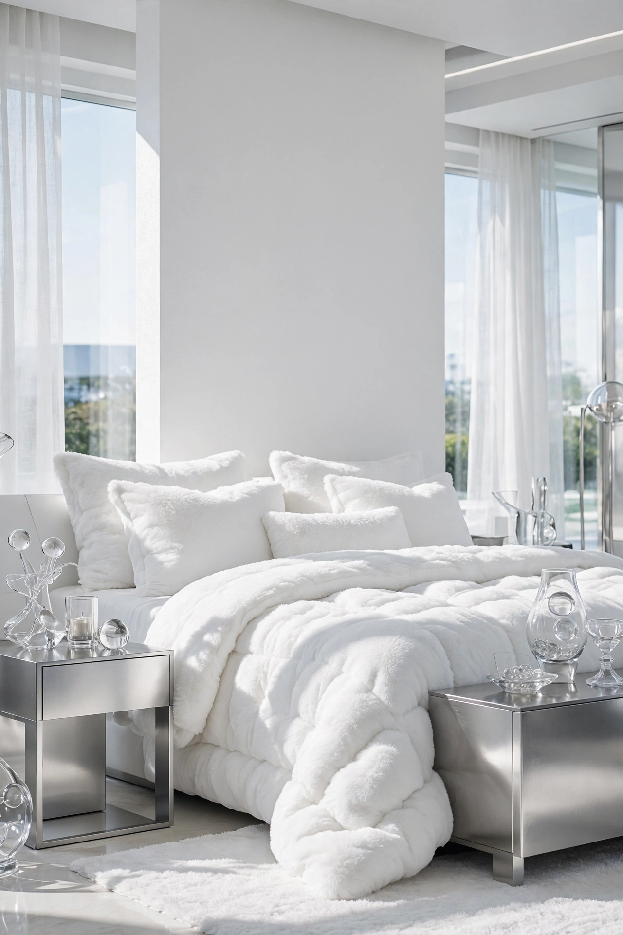 Ethereal White and Silver Accents