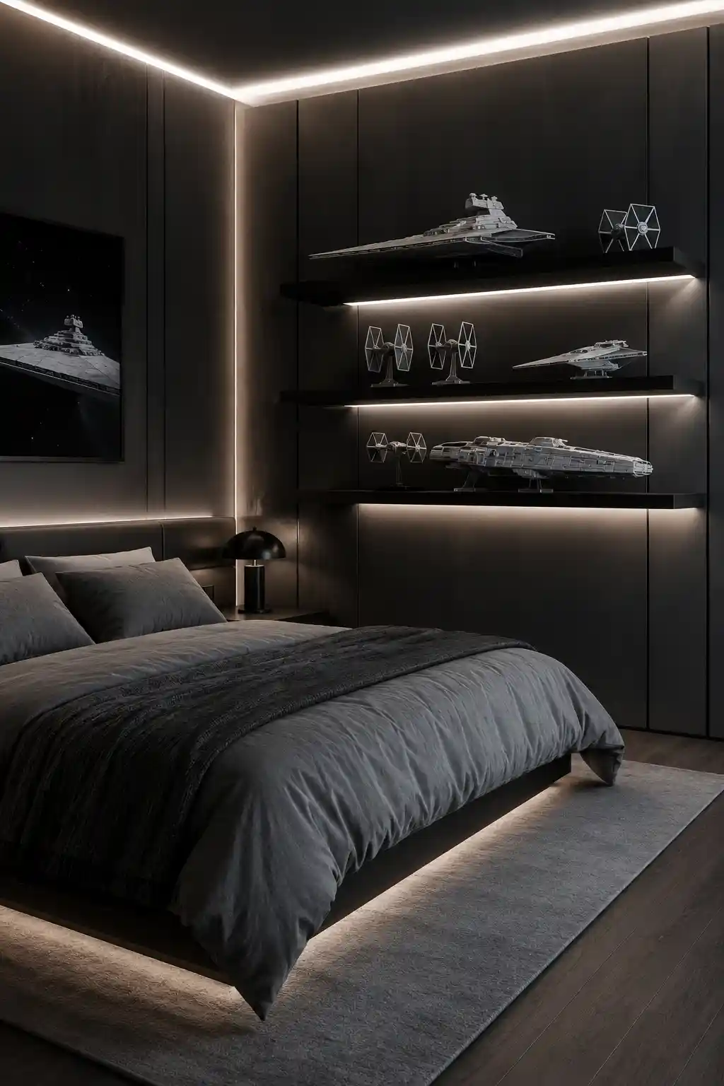 A Sleek Galactic-Inspired Sanctuary
