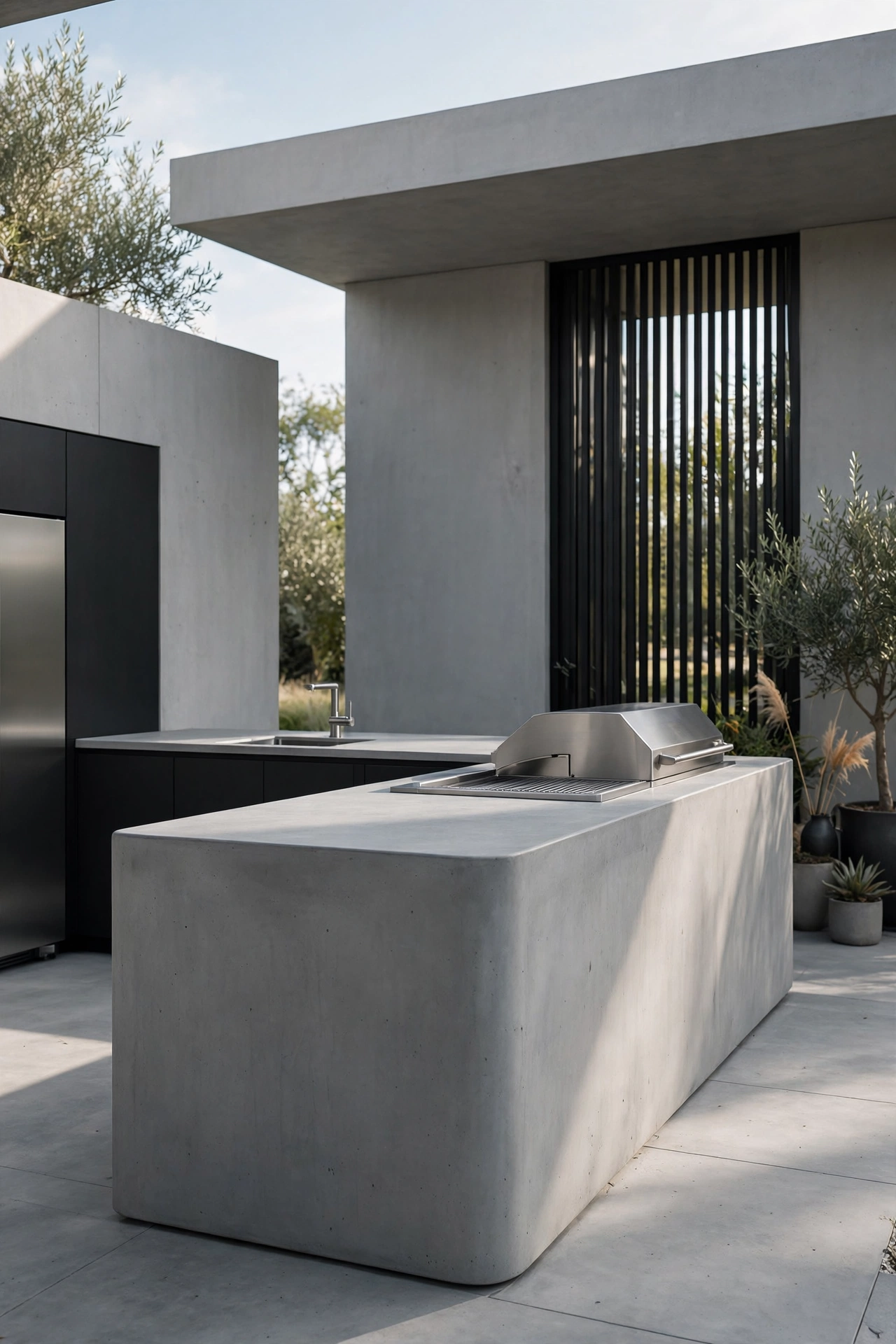 Sleek Concrete Minimalist Stations