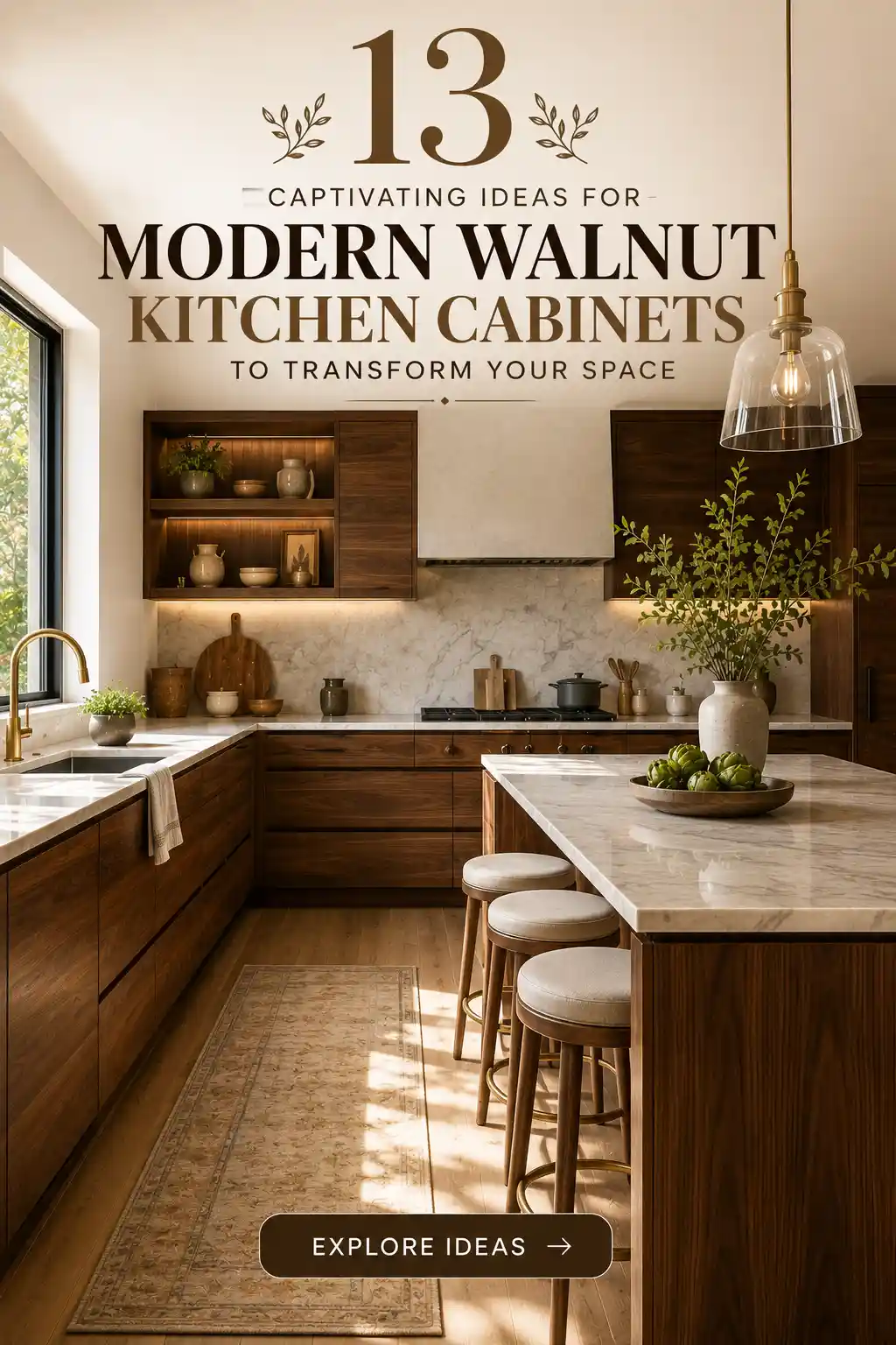 13 Stunning Ways to Use Modern Walnut Kitchen Cabinets for a Luxury Home