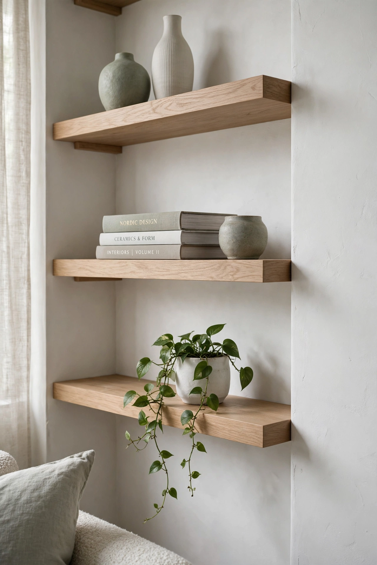 Utilize Floating Shelves for Vertical Storage