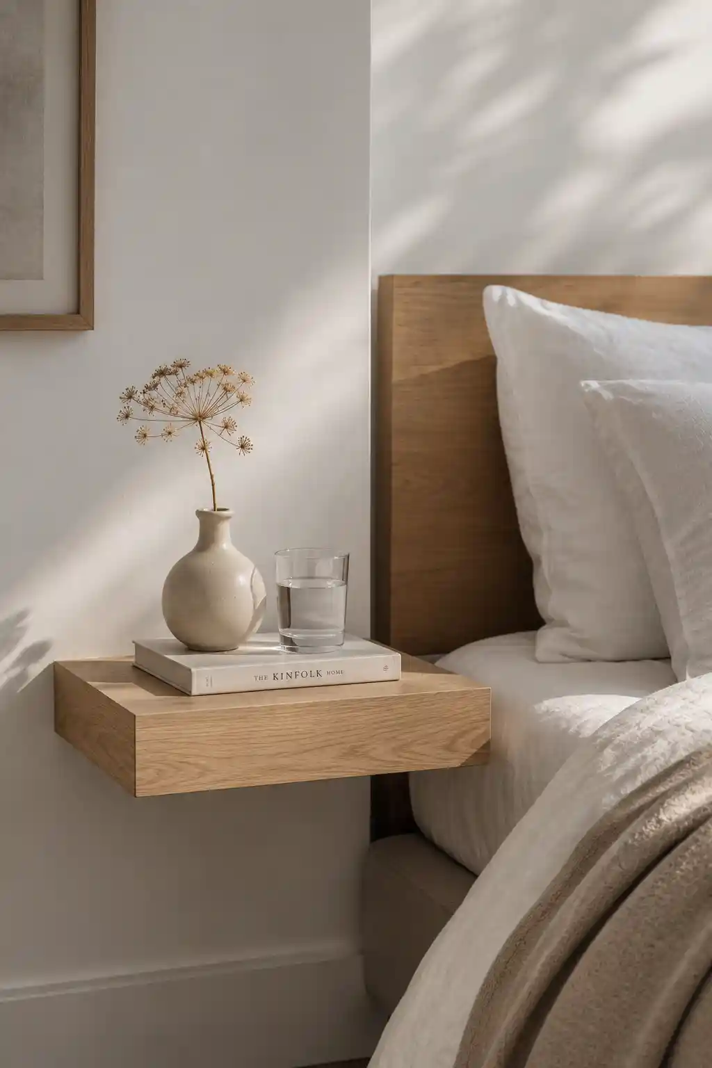 Minimalist Floating Bedside Shelves