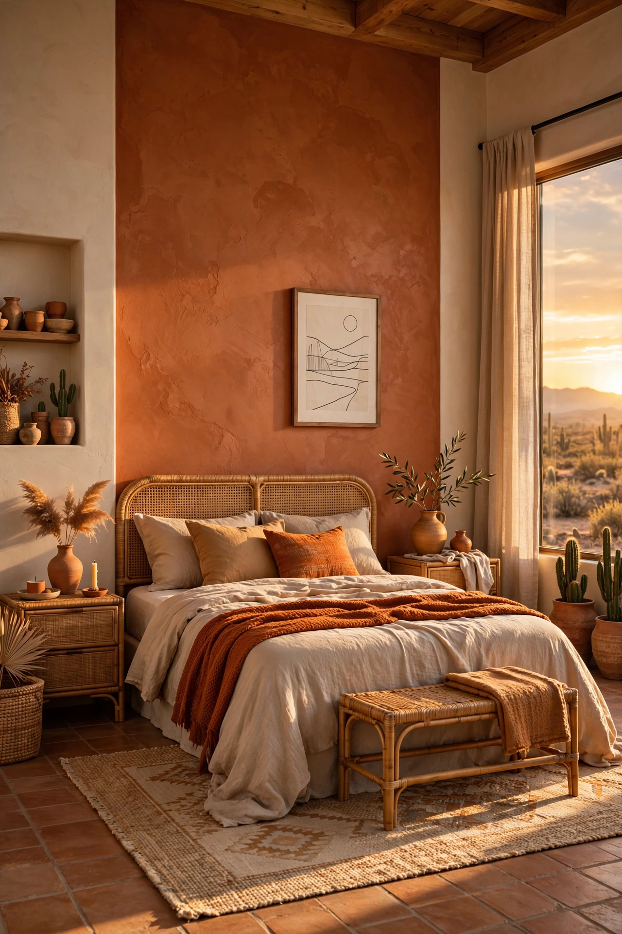 Earthy Terracotta and Warm Beige