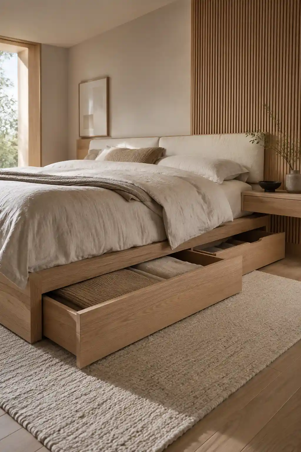 Integrated Under-Bed Storage Drawers