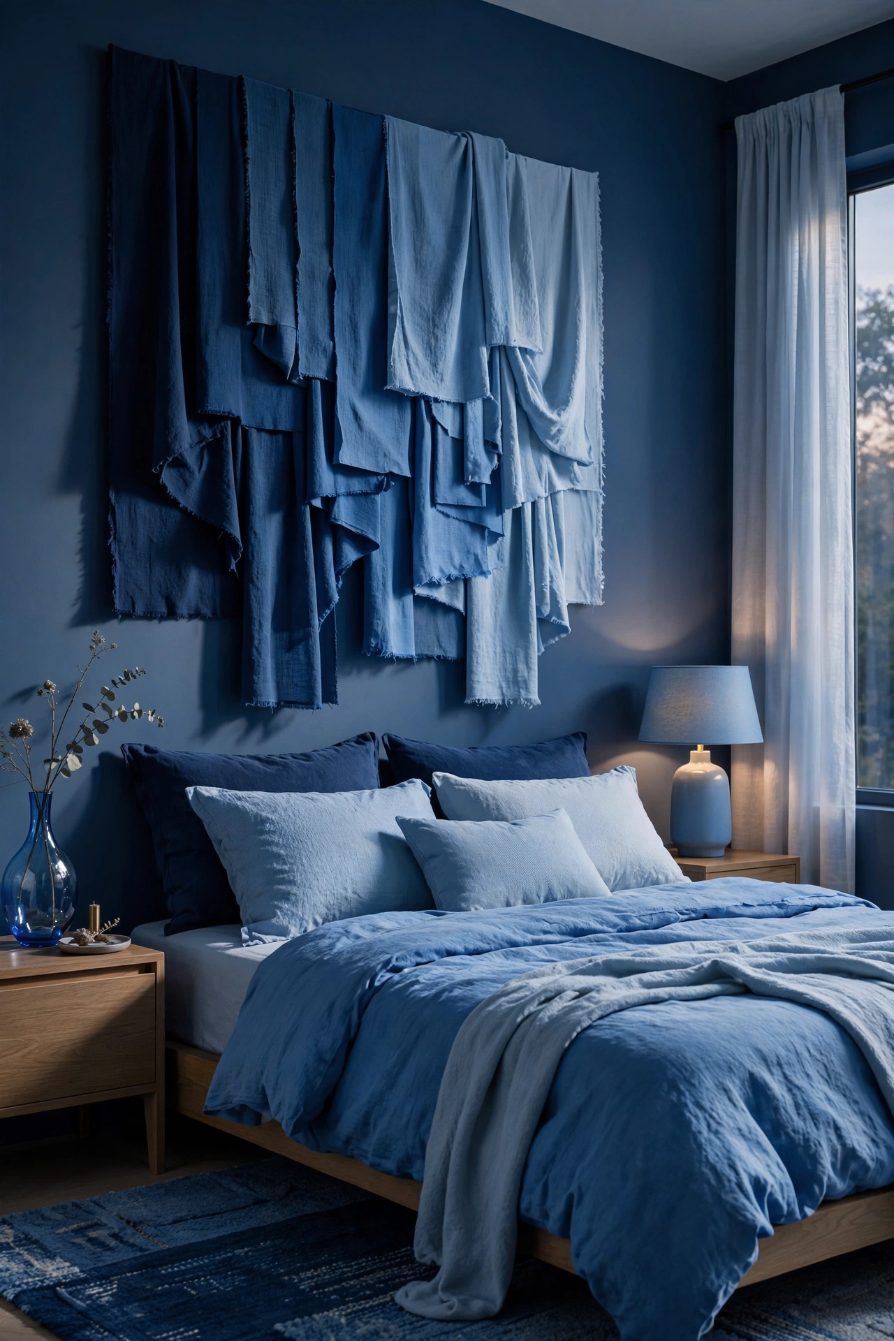 Tonal Blue Layering for Depth