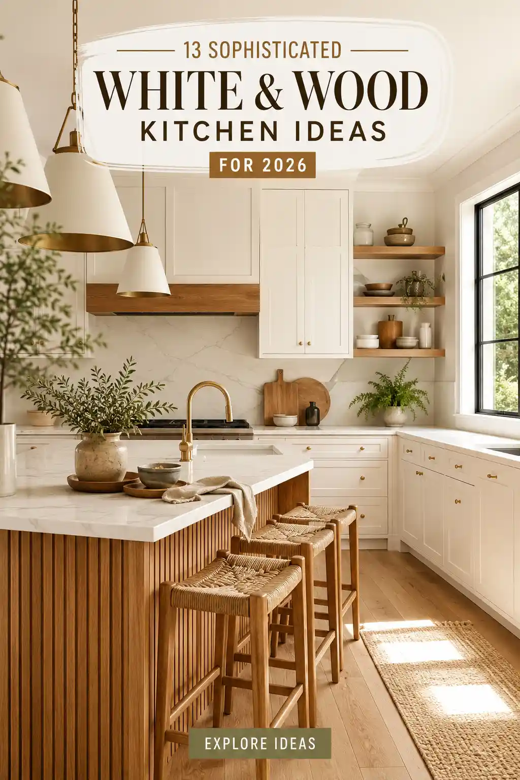 13 Sophisticated White and Wood Kitchen Ideas for 2026