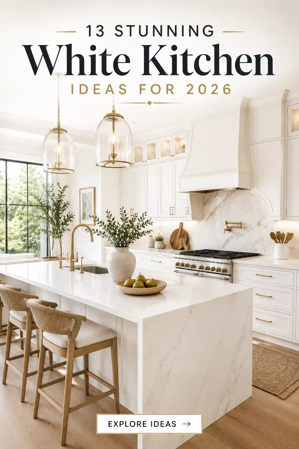 13 Stunning White Kitchen Ideas for 2026 to Transform Your Home