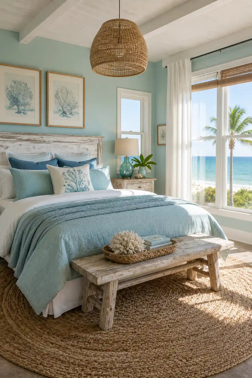 Coastal Blue and Seafoam Green