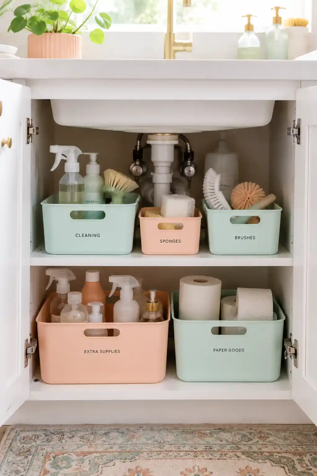 Cheerful Utility with Pastel-Coordinated Bins