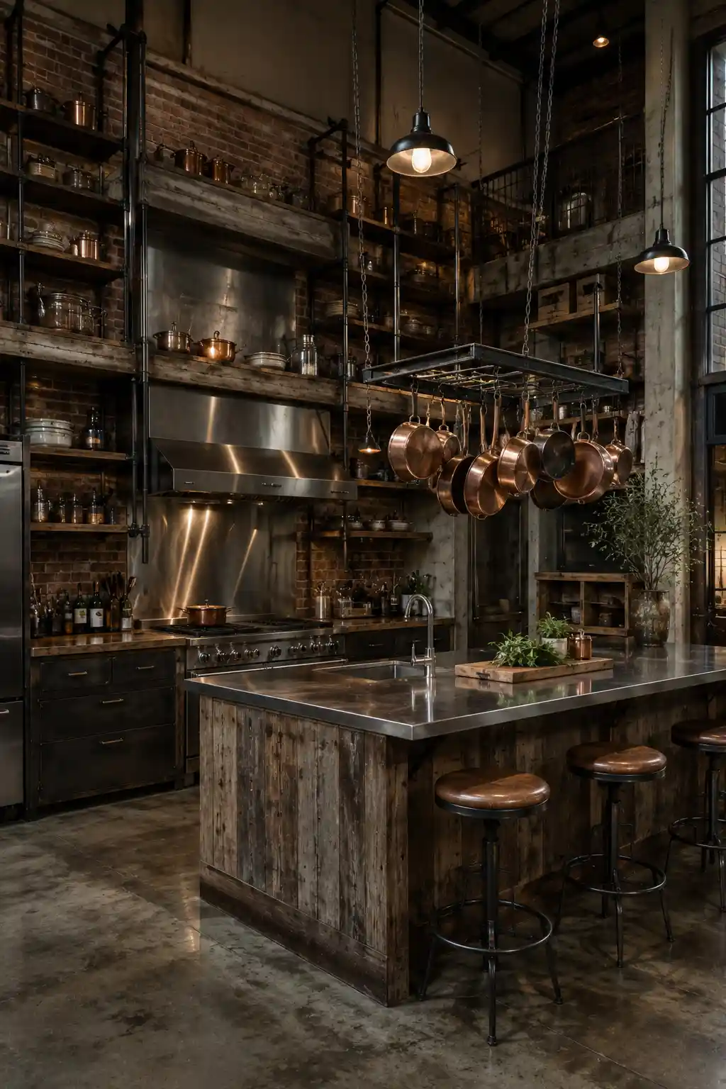 Reclaimed Wood and Industrial Steel Fusion