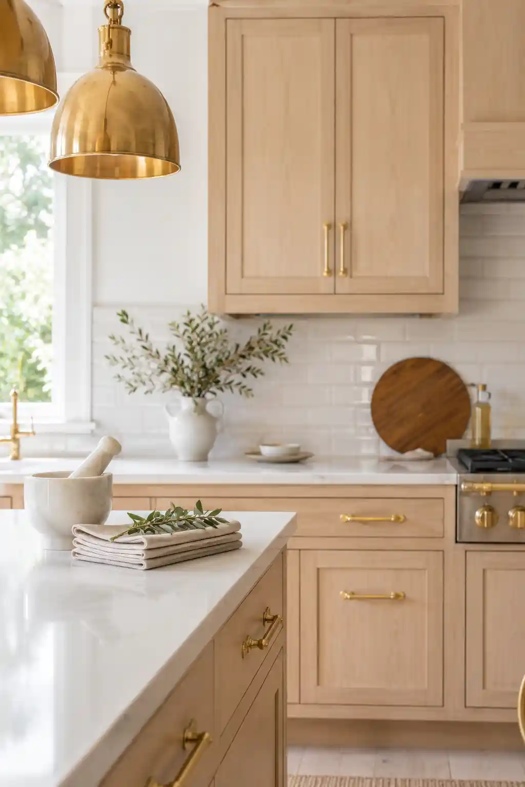 Light Maple and Polished Brass Brilliance