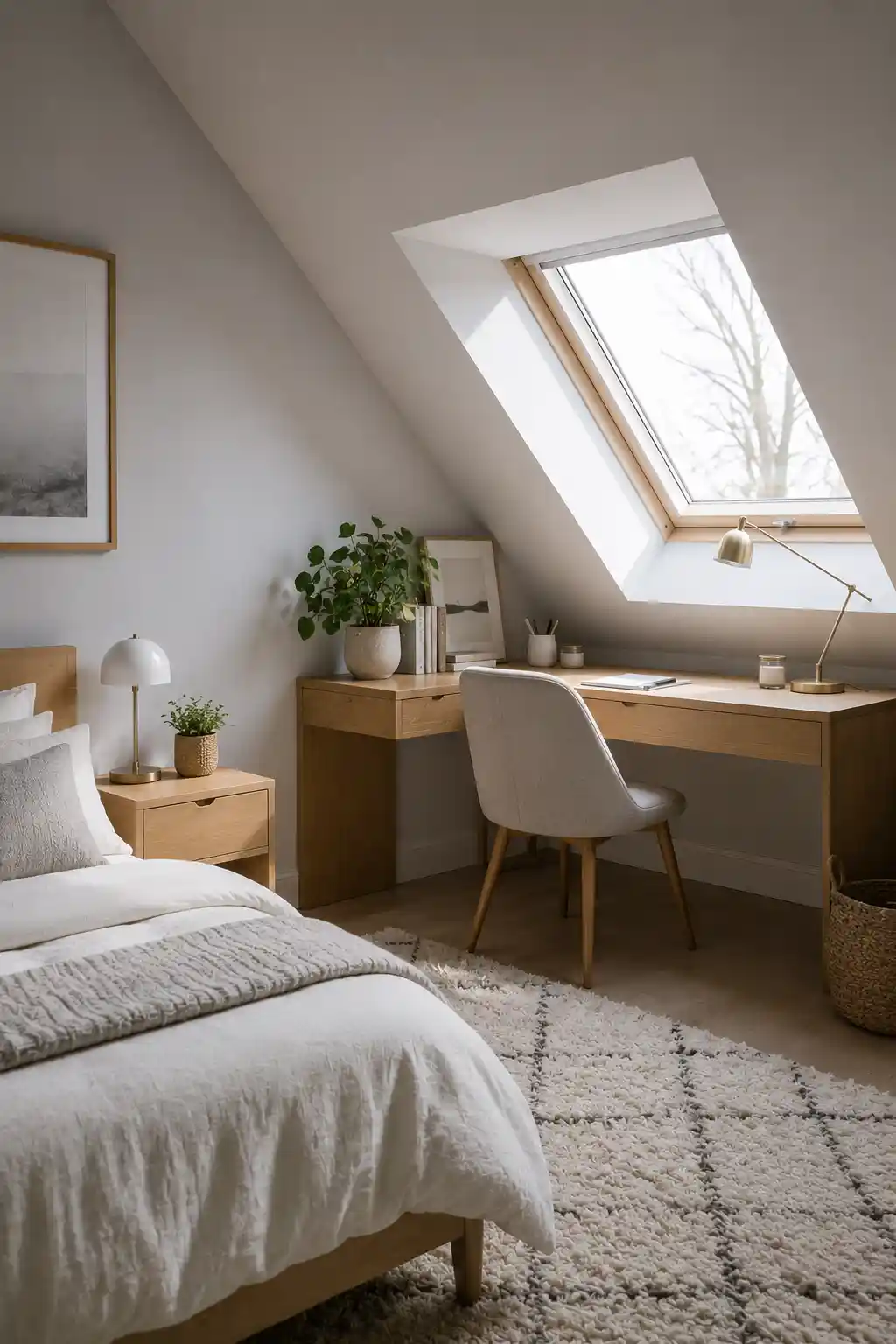 Cozy Attic Eave Workspaces