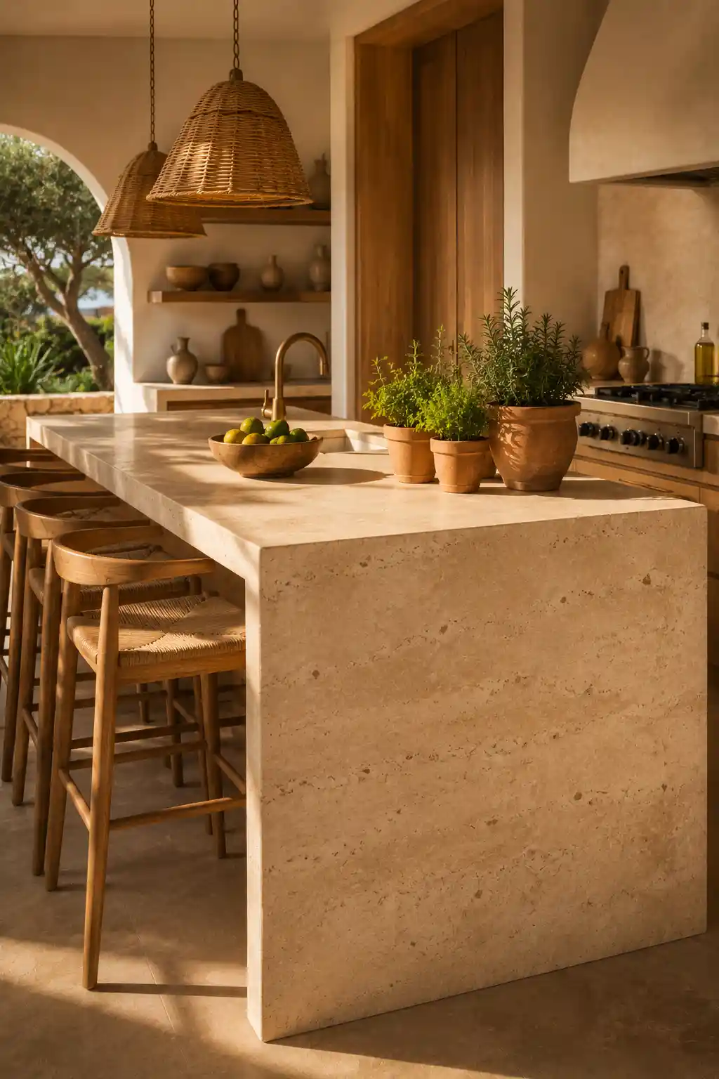 Earthy Matte Travertine Warmth