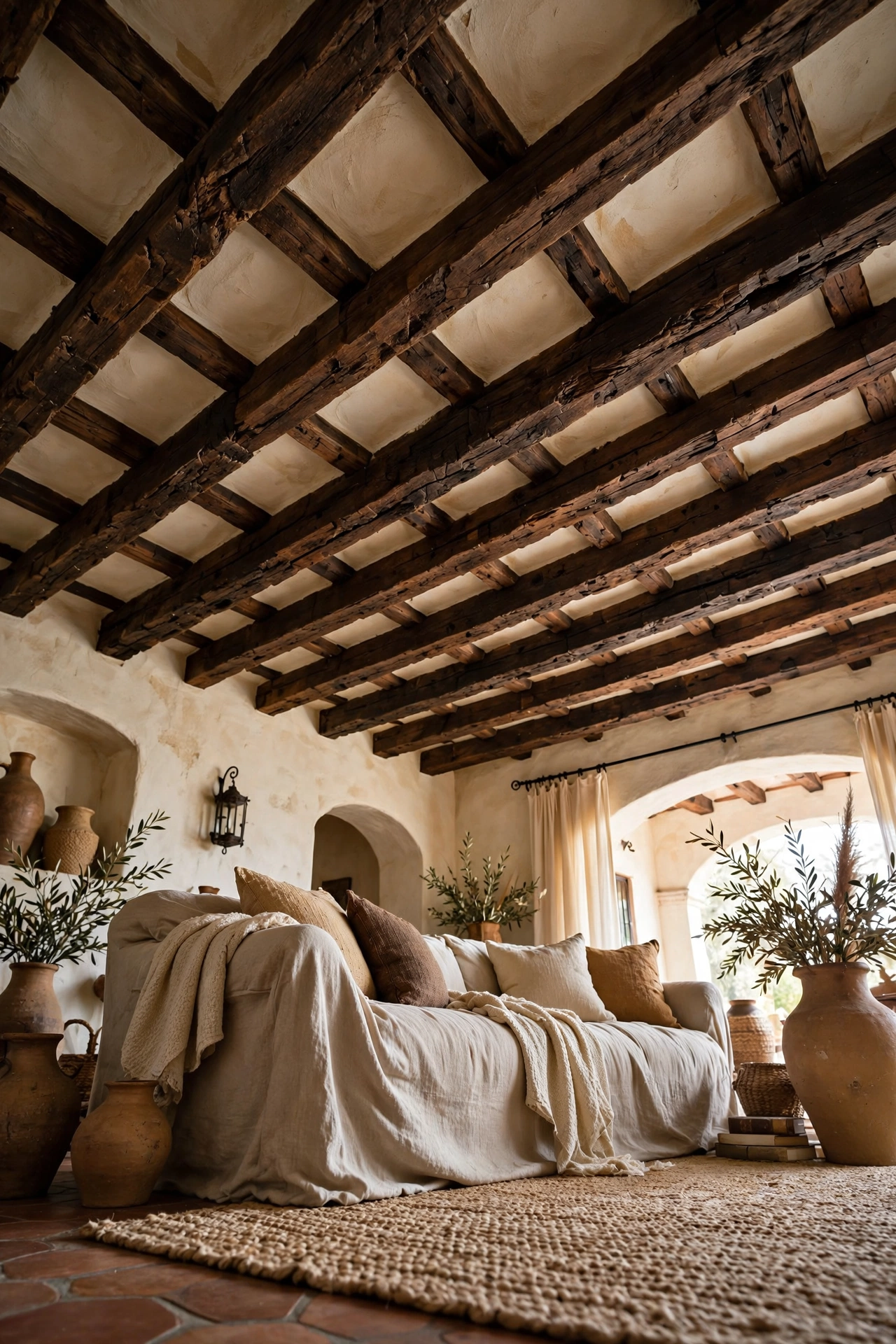 Rustic Hacienda with Exposed Ceiling Beams