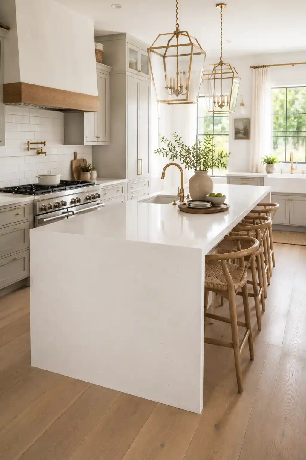Modern Farmhouse White Quartz