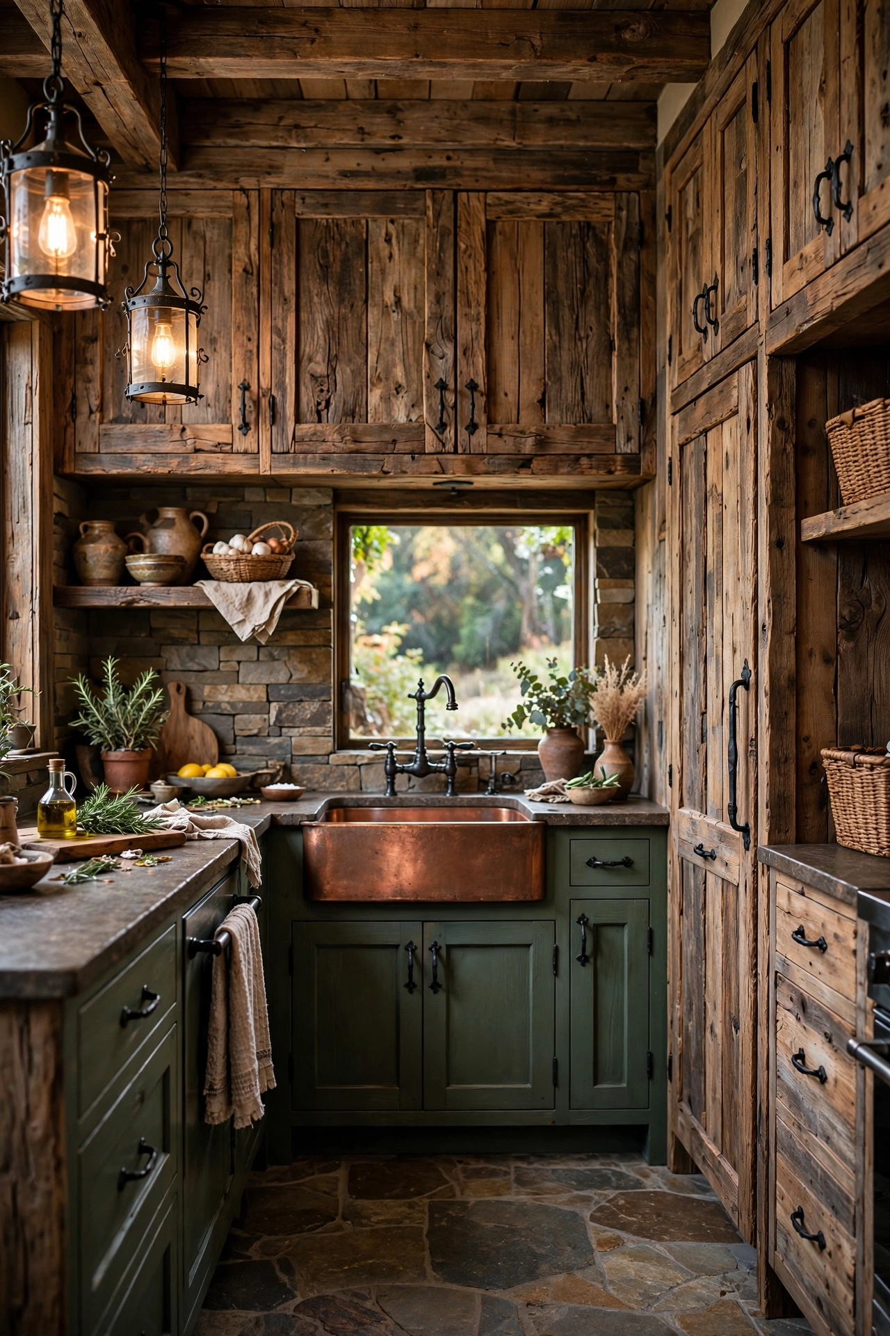 Rustic Charm with Reclaimed Textures