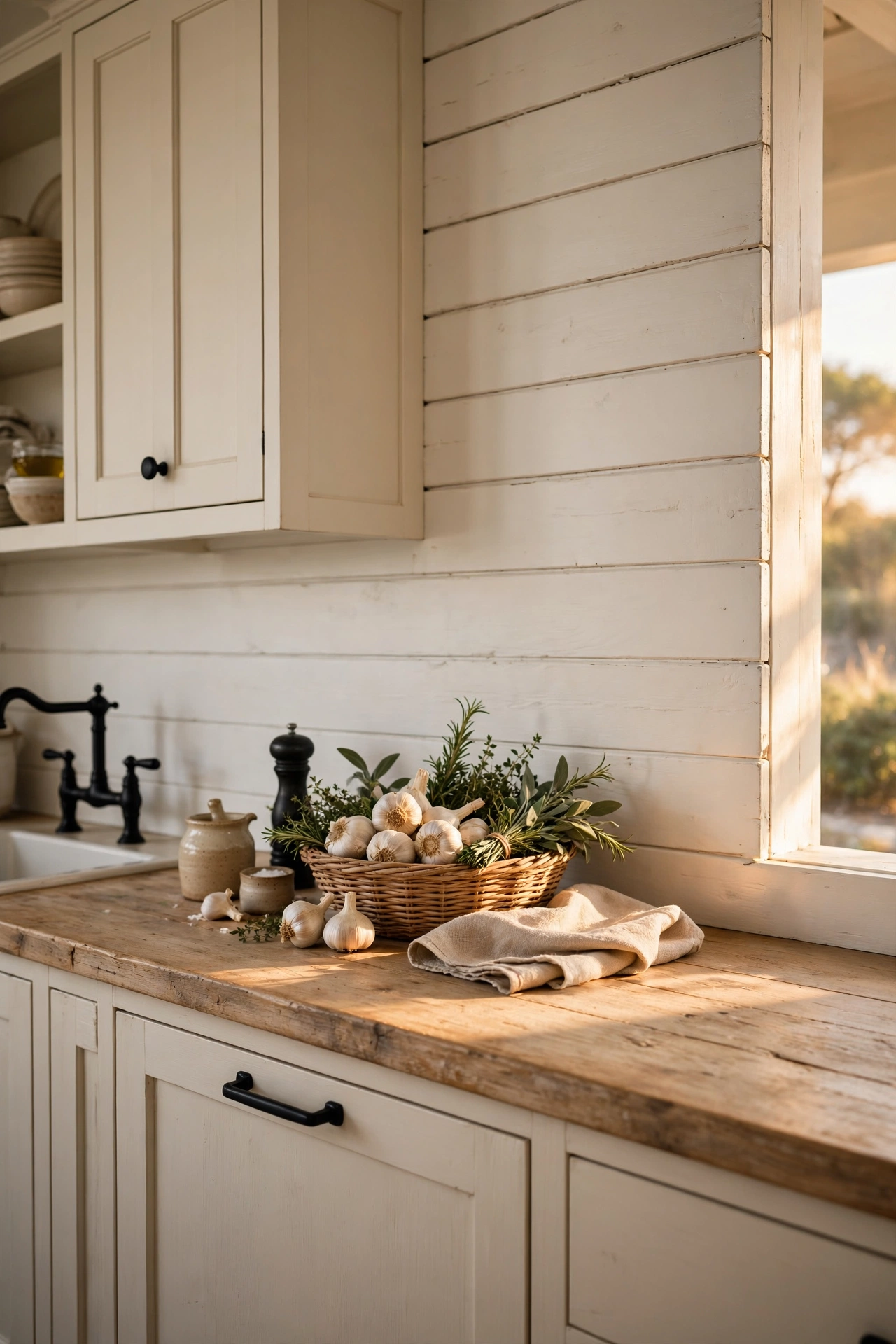 Rustic White Shiplap for Cottage Charm