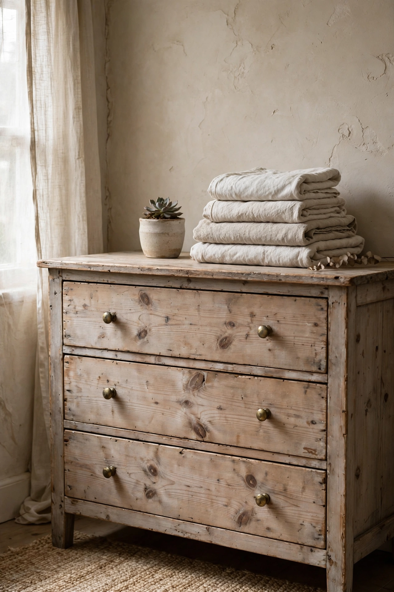 Rustic Character with Weathered Pine Chests