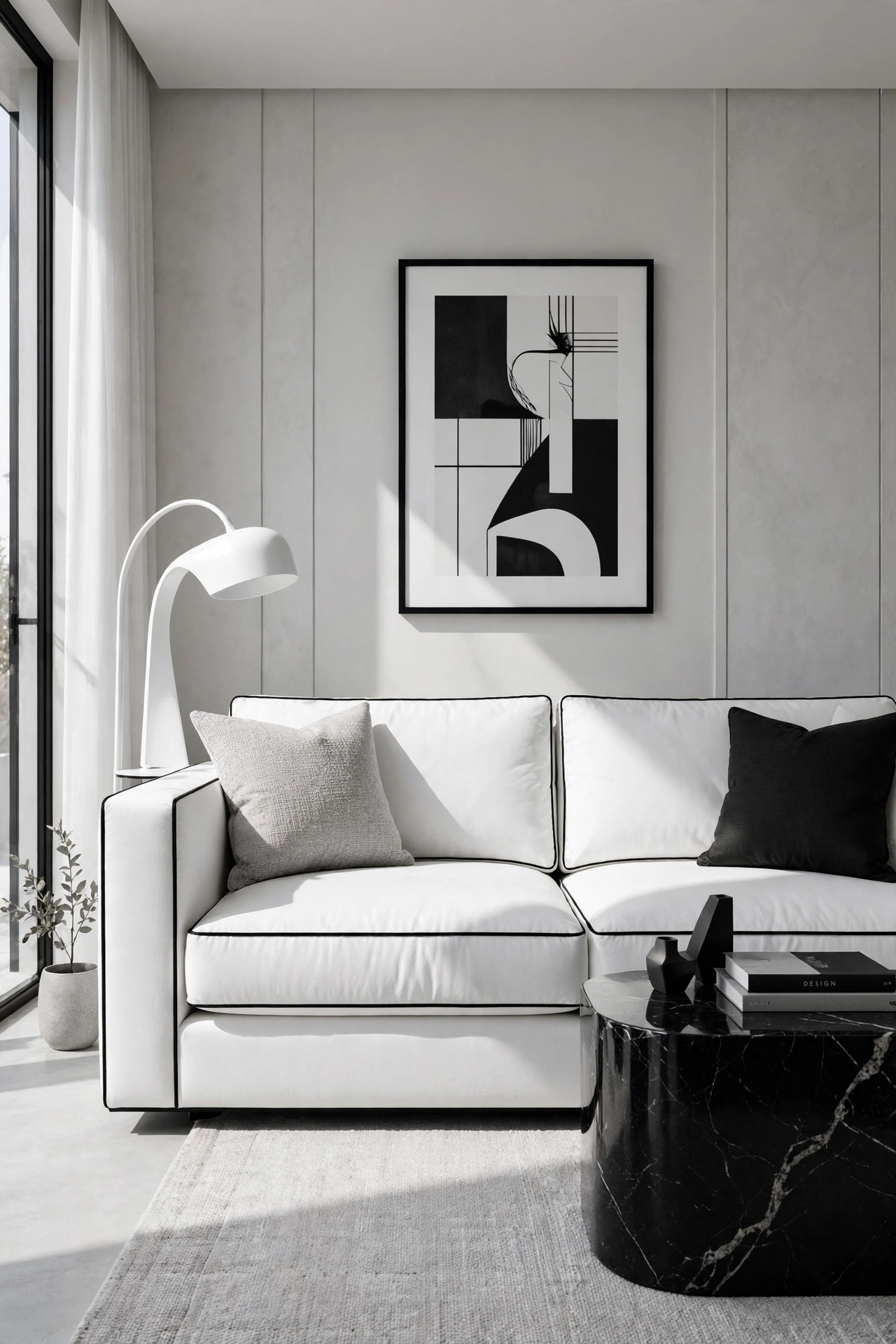 High-Contrast Monochrome Layout