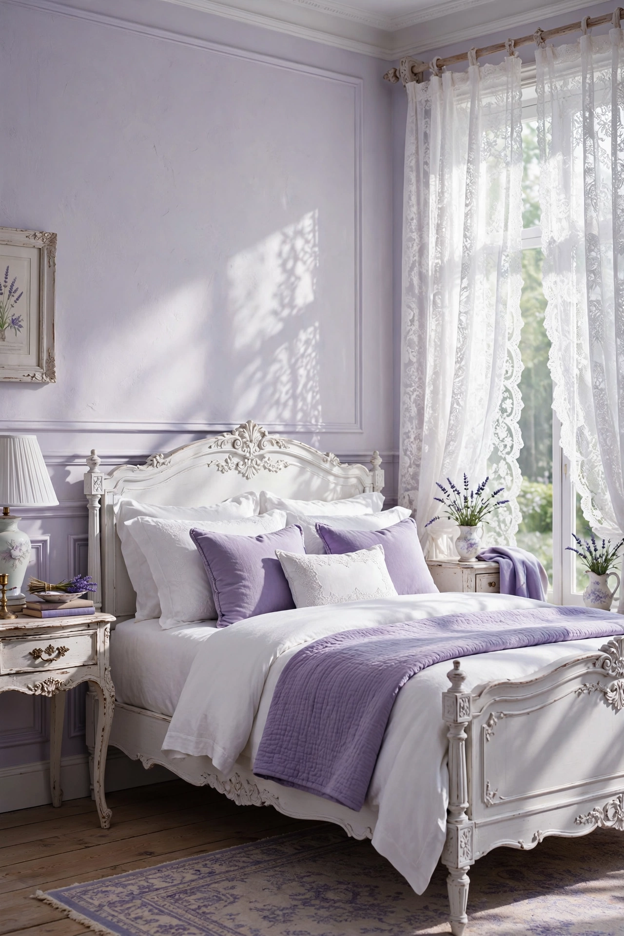 Lavender Mist and Soft White