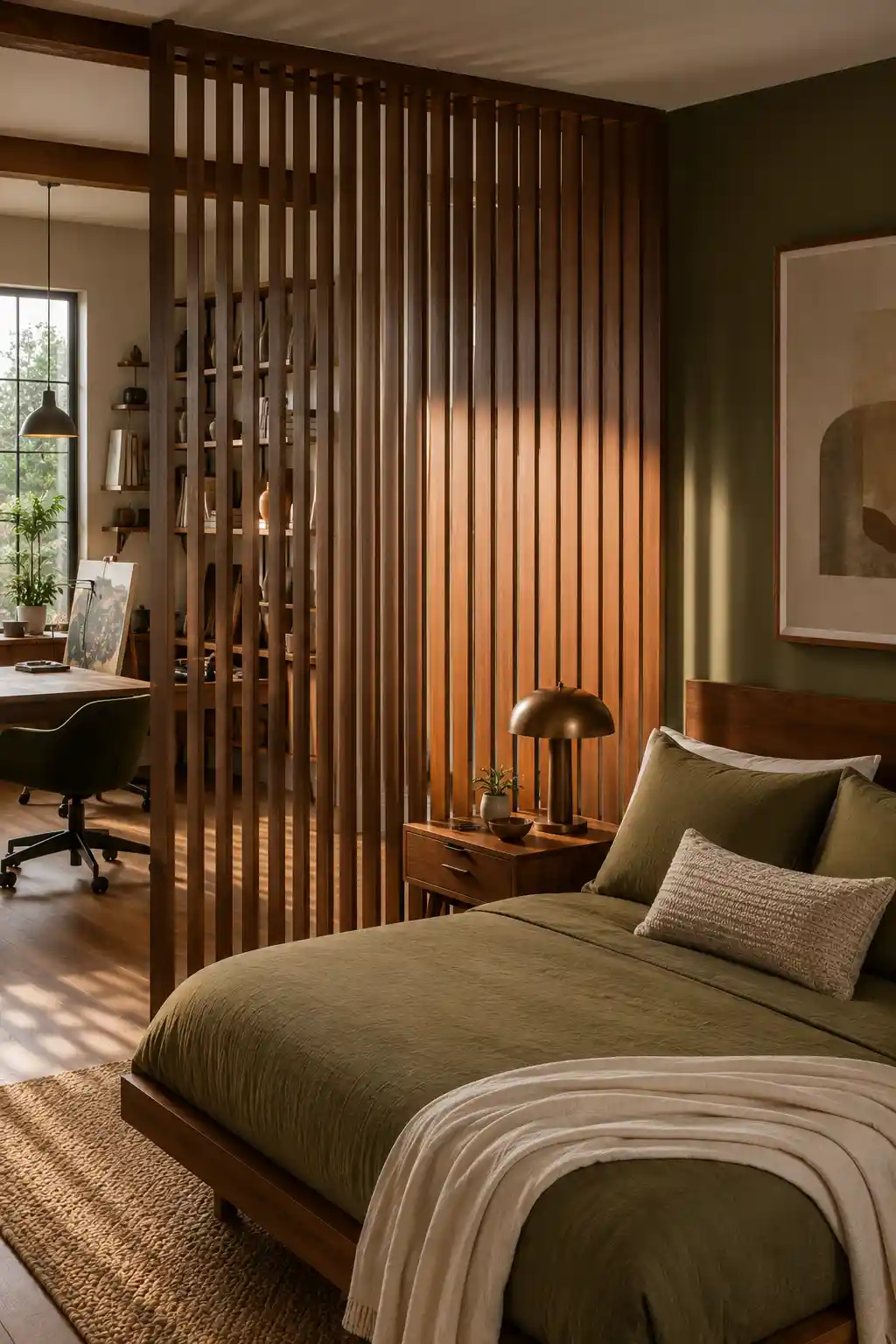 Modern Wood Slat Wall Partitions