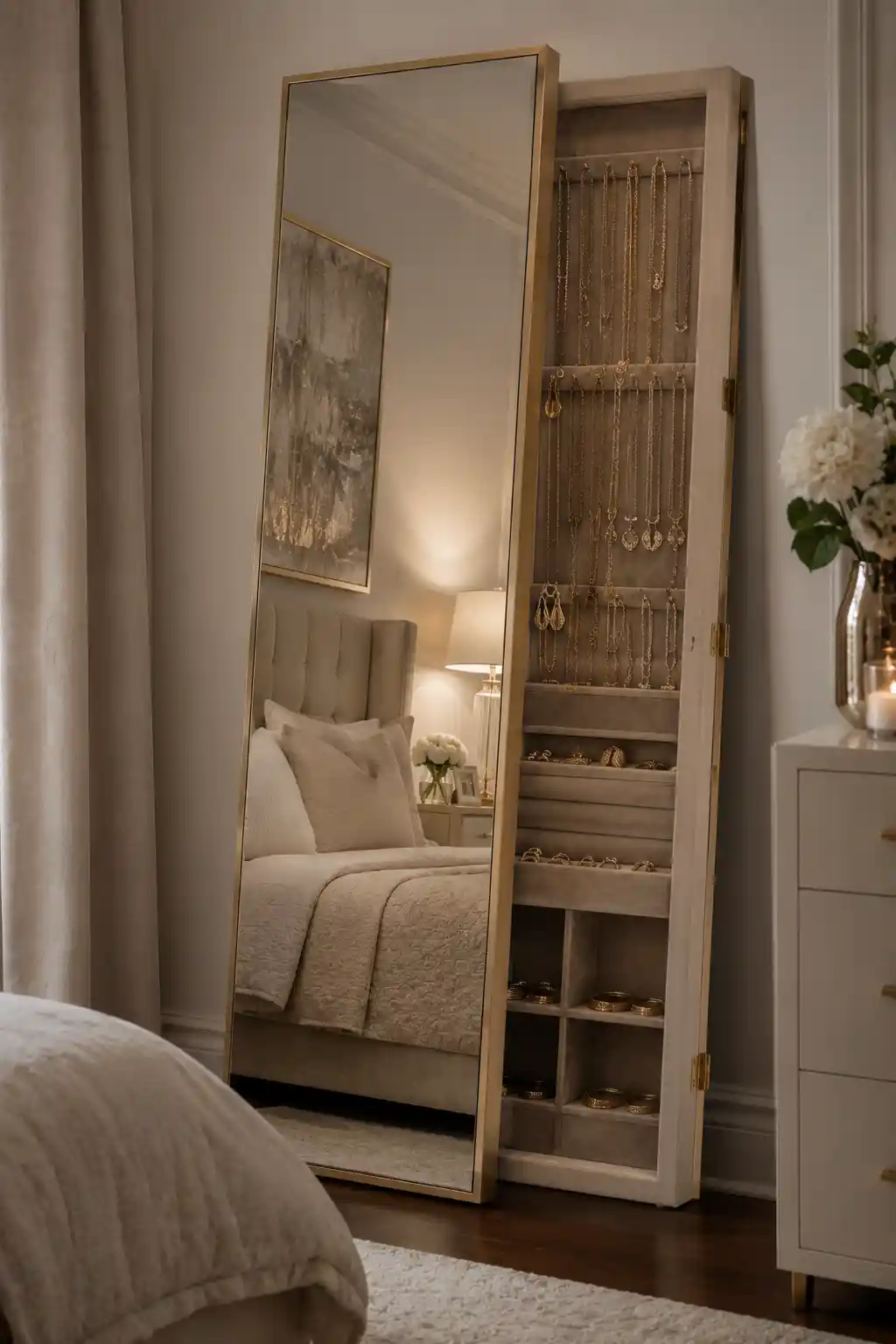 Full-Length Mirror Jewelry Cabinets