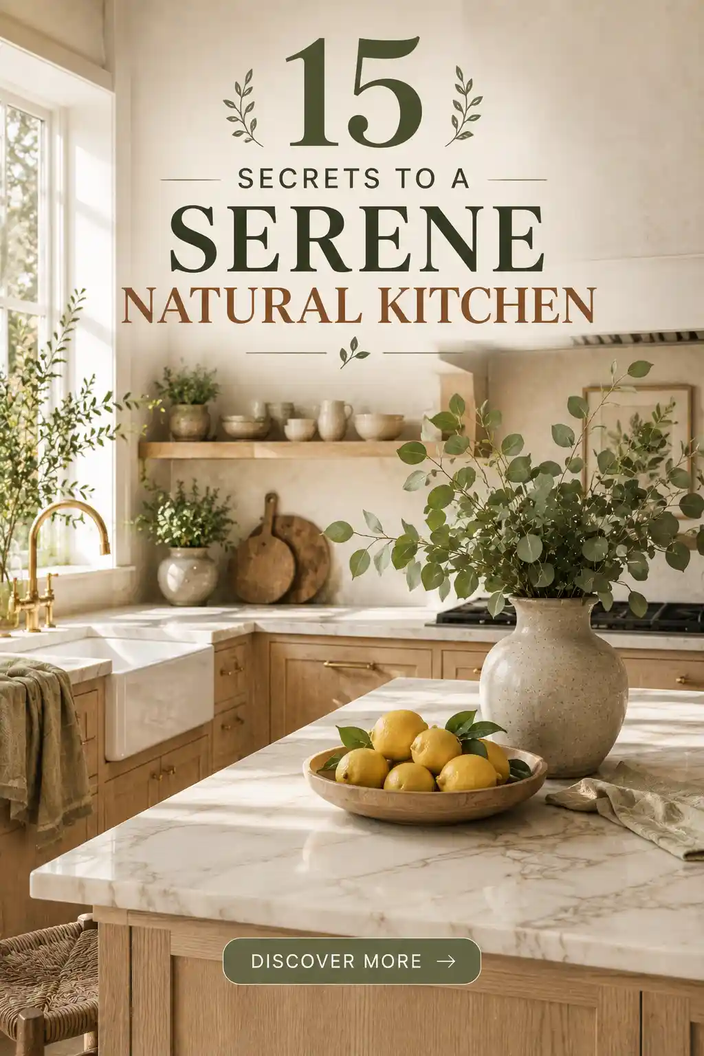 15 Stunning Ideas for a Natural and Serene Kitchen Oasis