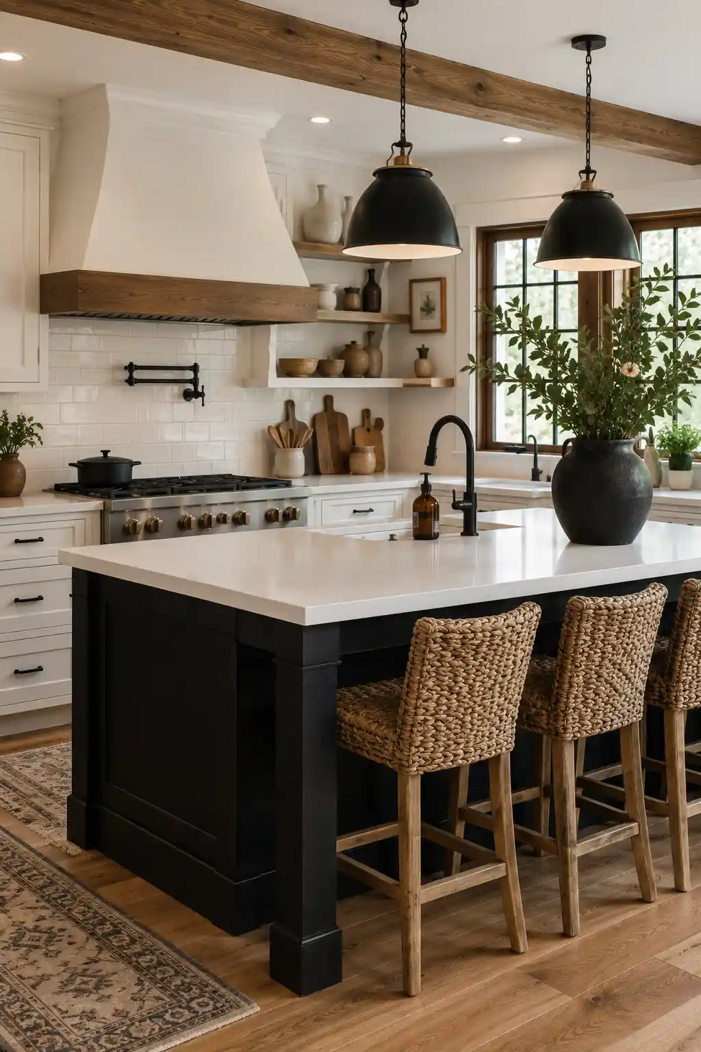 High-Contrast Black and White Ranch