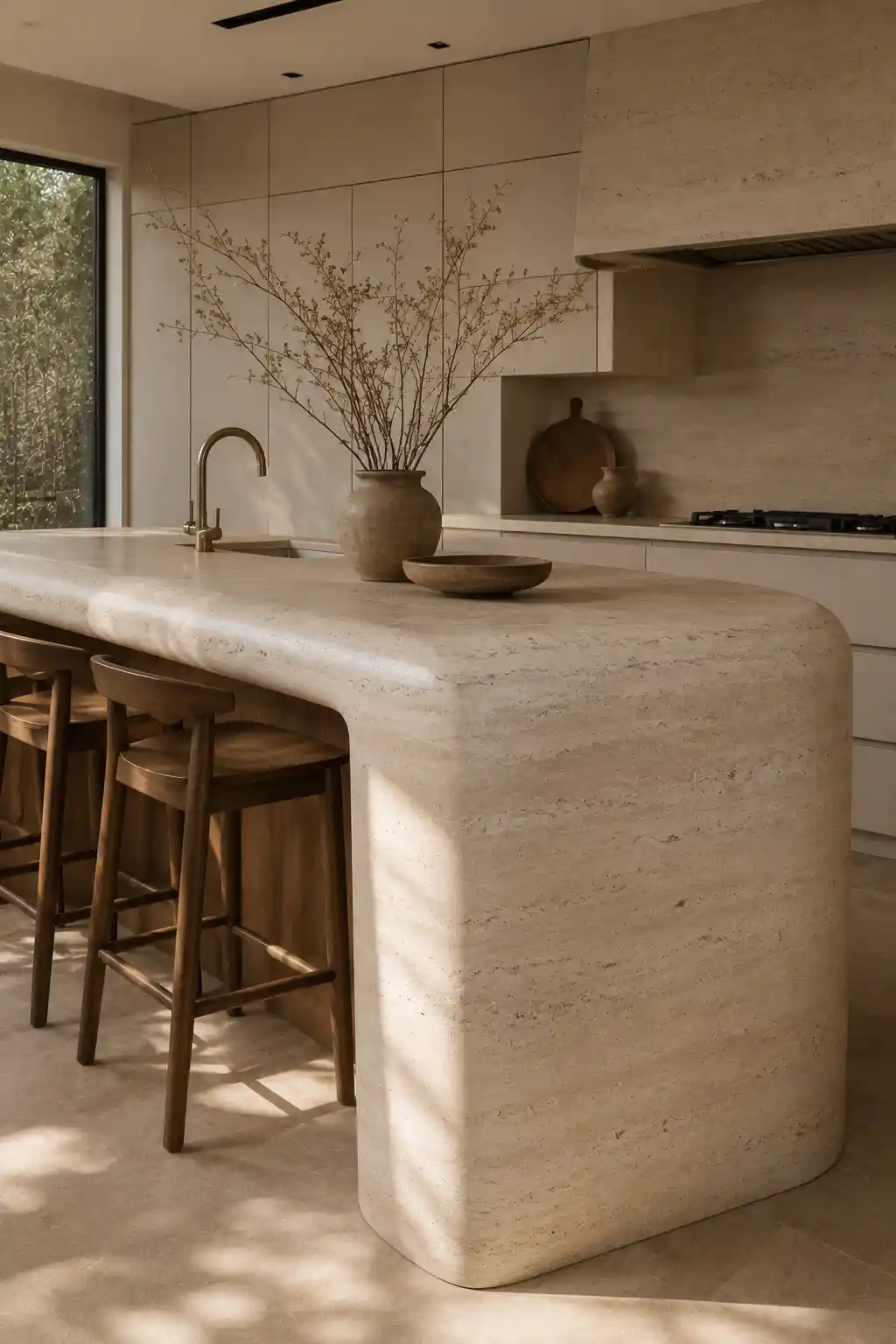 Curved Sculptural Travertine