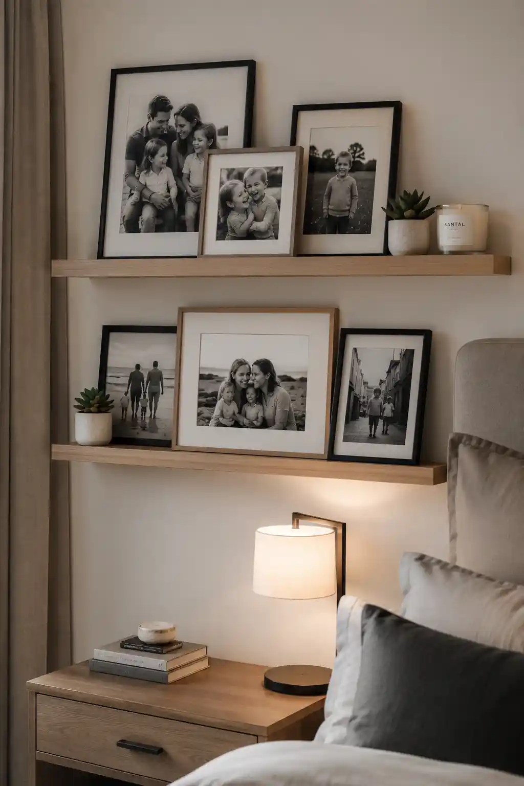Layered Floating Shelf Displays